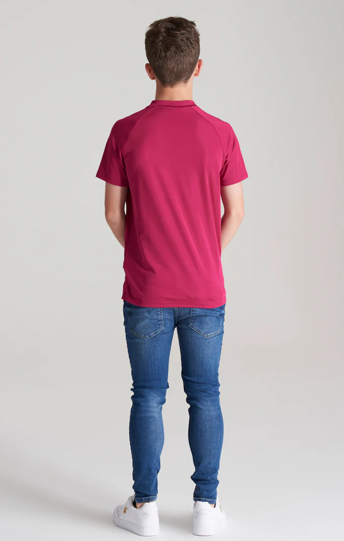 Boys Pink Retro Sports T-Shirt - Image 6