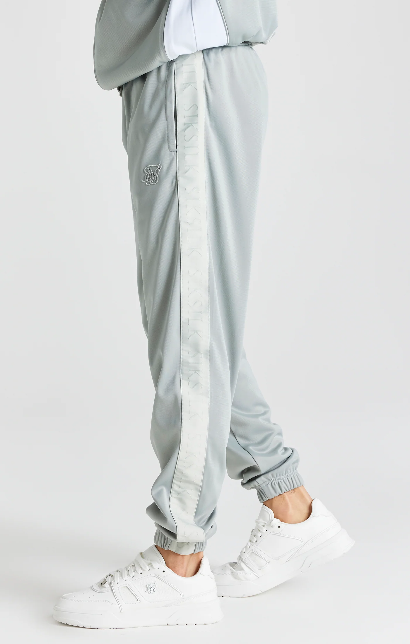 Grey Tape Thru Track Pant - Image 3