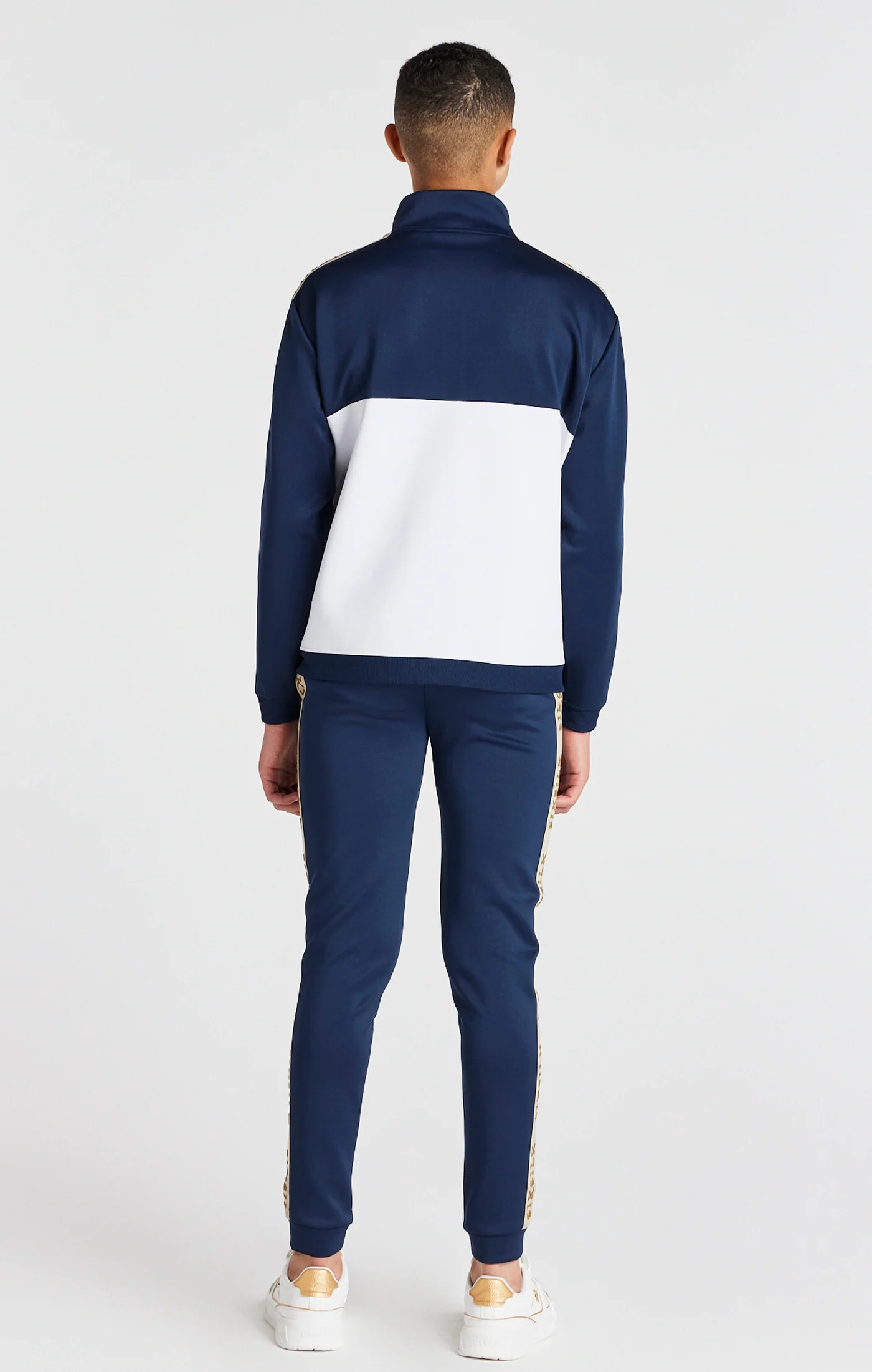 Boys Navy Retro Pleated Track Pant - Image 5
