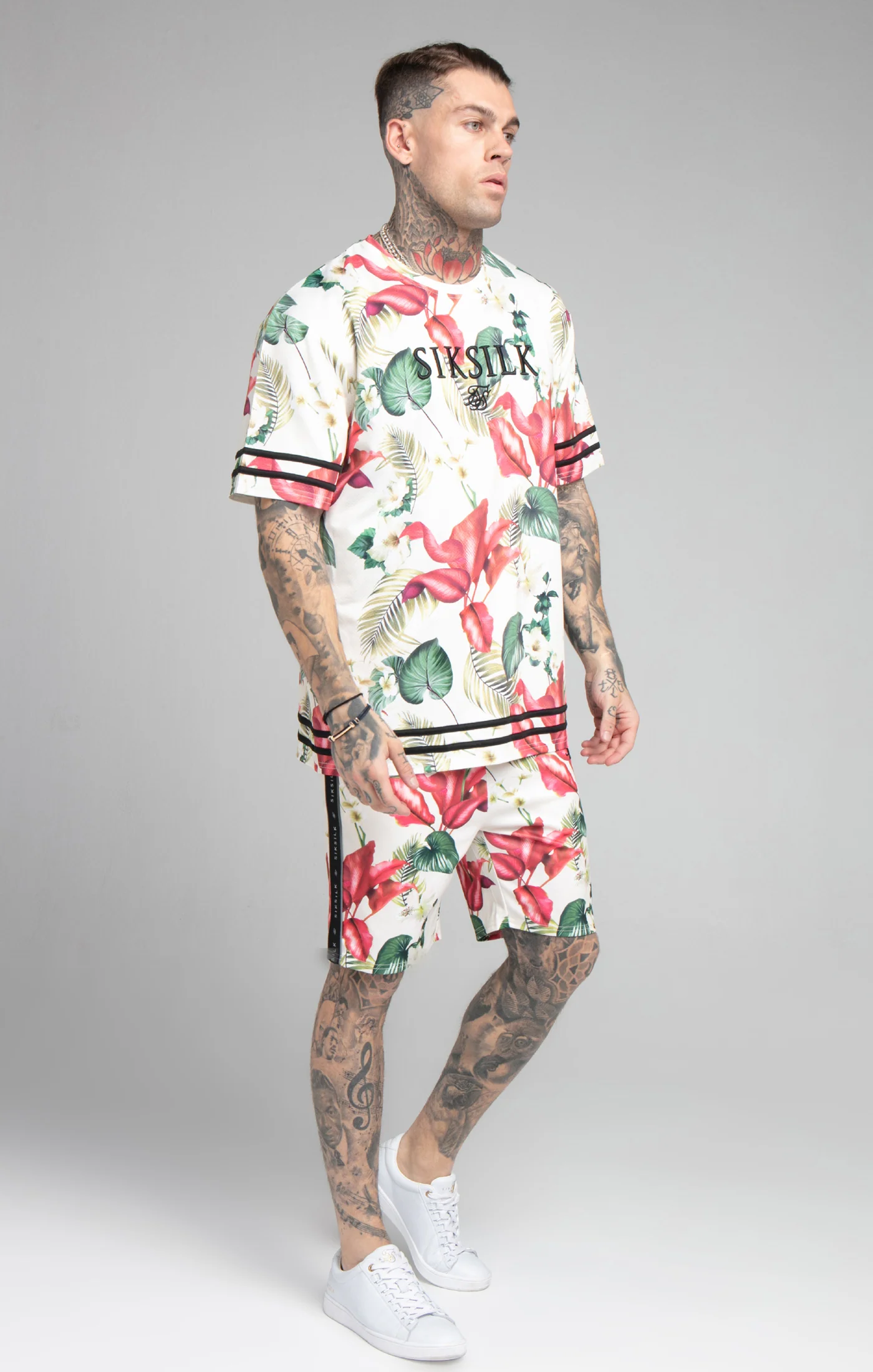 Ecru Tropical Oversized T-Shirt - Image 4
