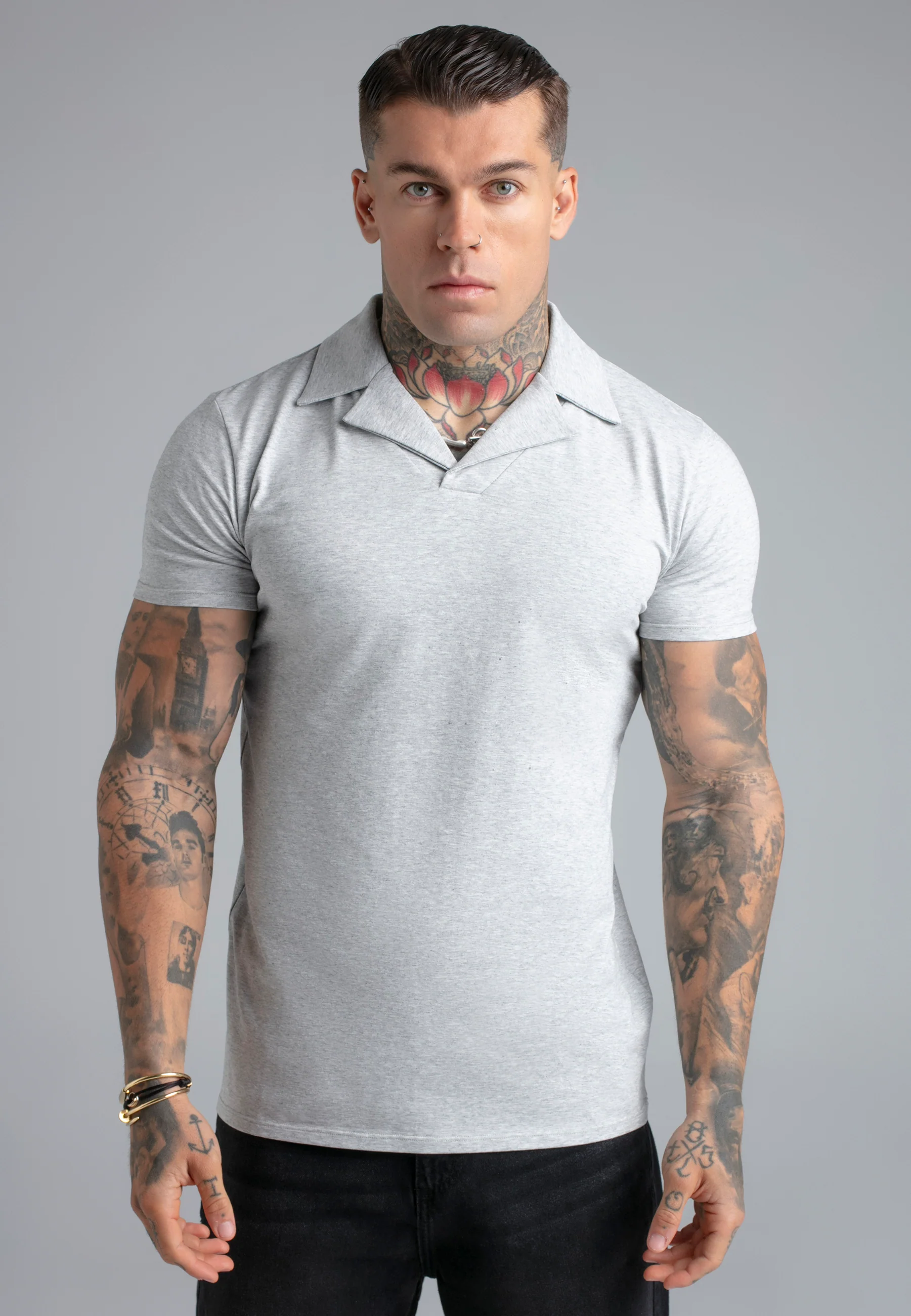 Grey Marl Revere Polo