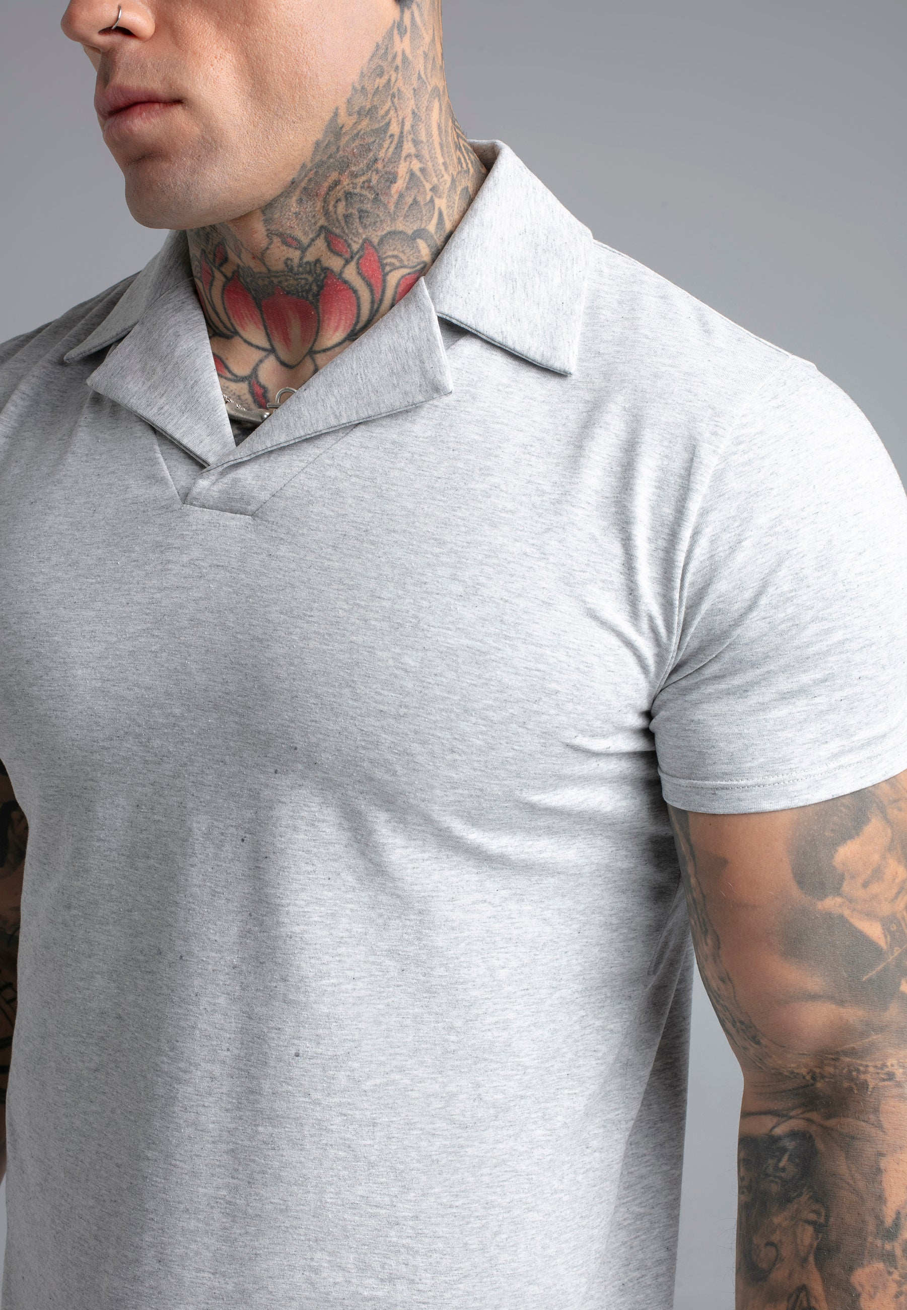 Grey Marl Revere Polo - Image 2