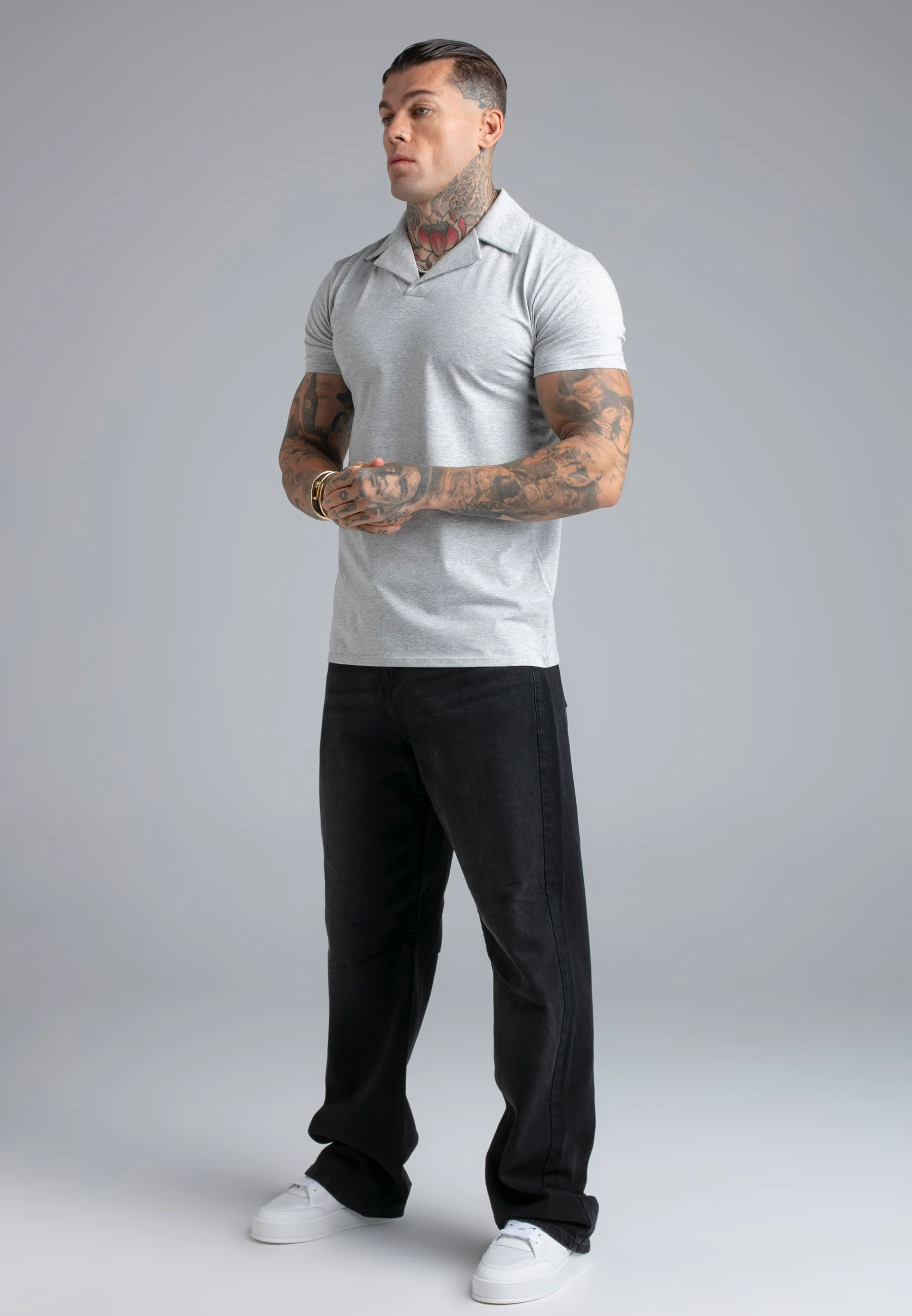 Grey Marl Revere Polo - Image 4