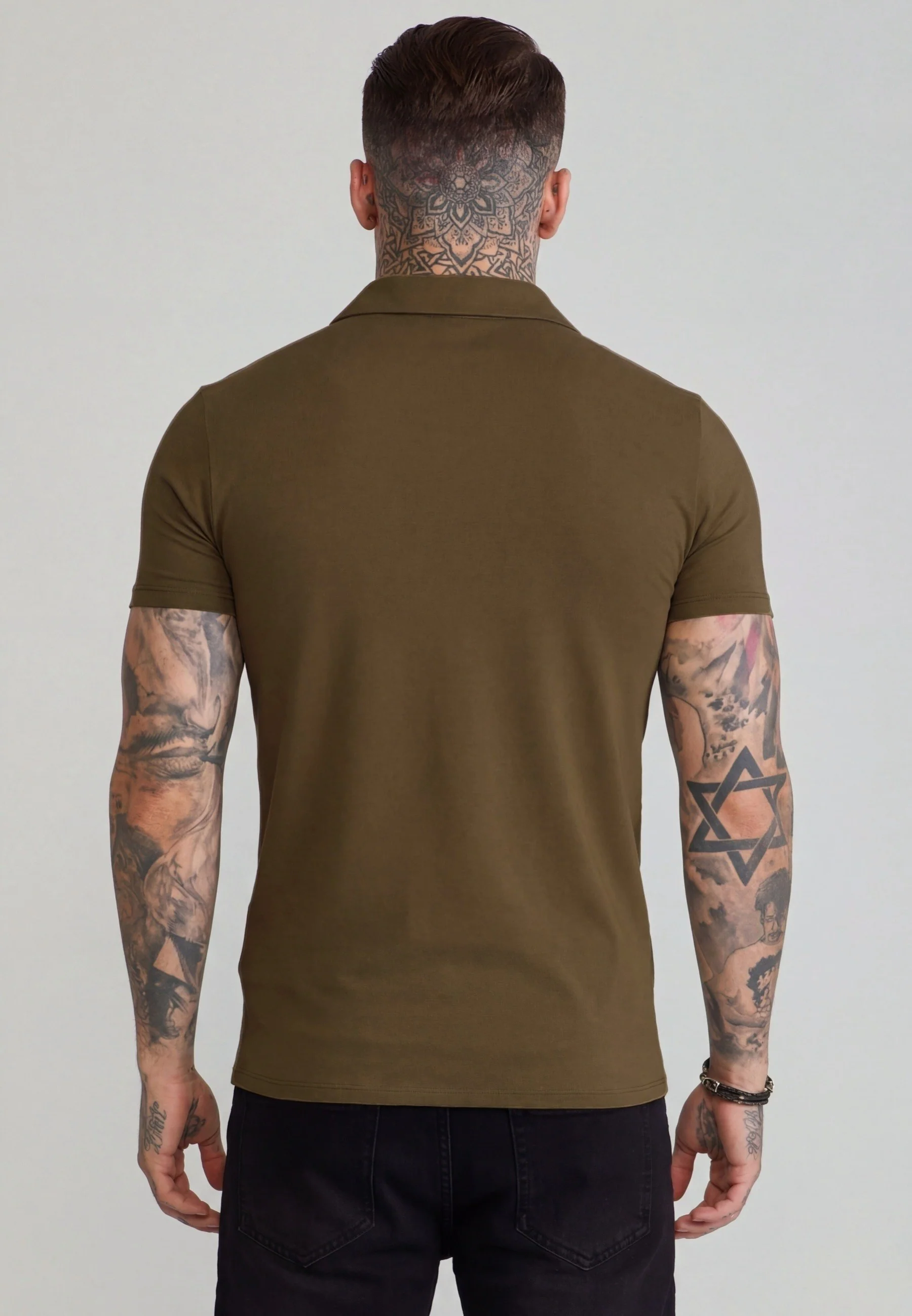 Khaki Green Revere Polo - Image 5