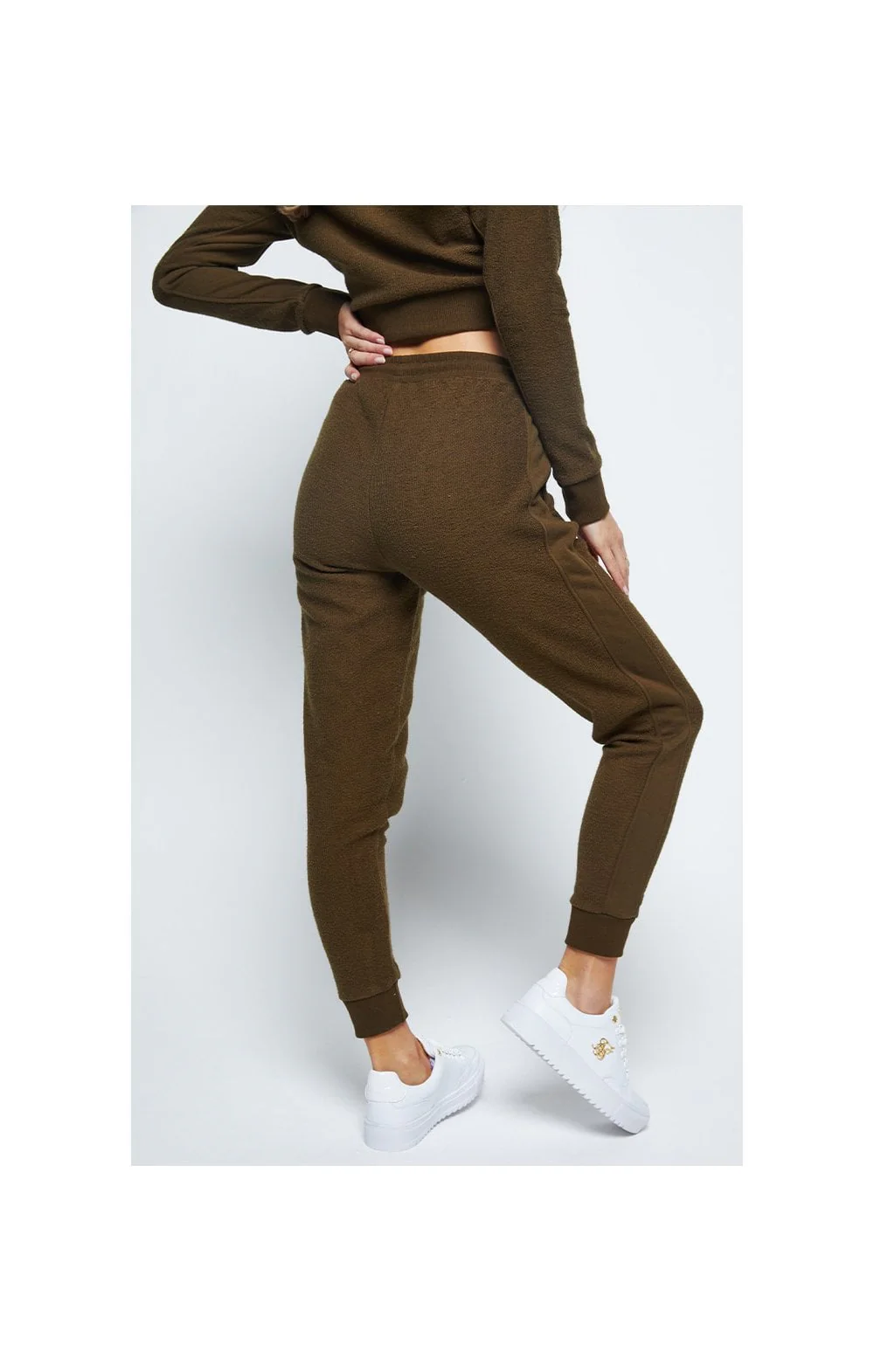 SikSilk Reverse Fleece Joggers - Khaki - Image 2