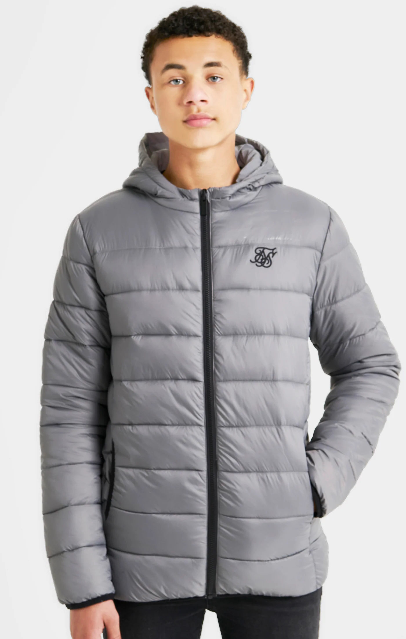 Boys Grey Reversible Bubble Jacket