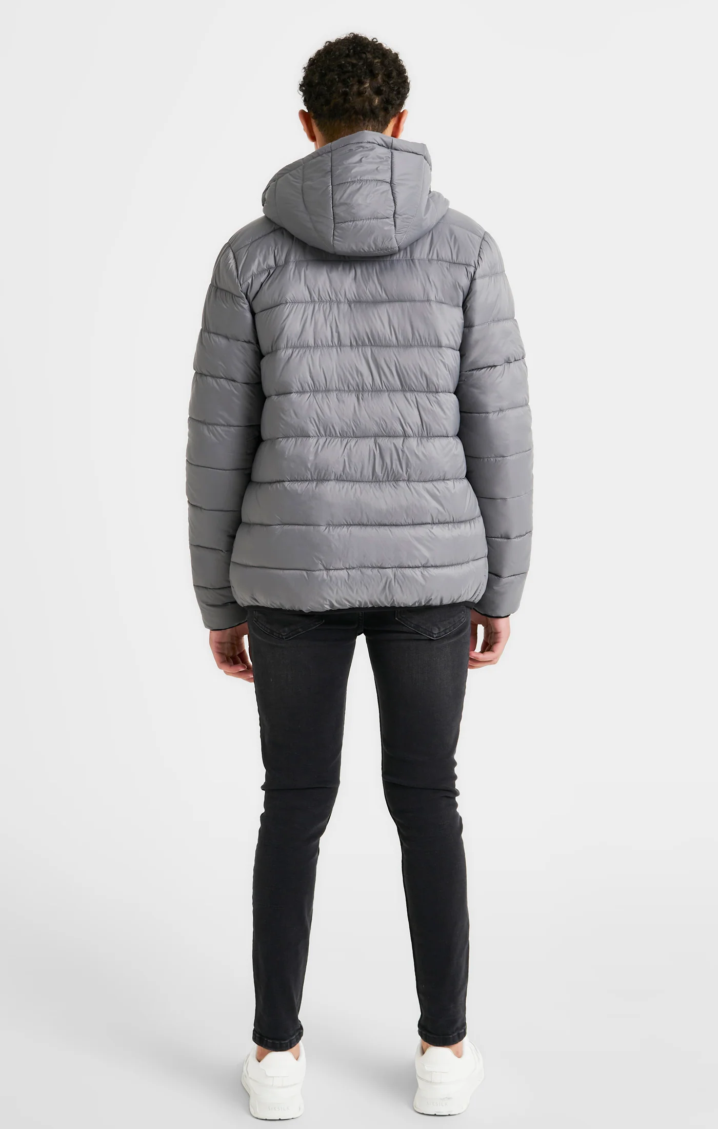 Boys Grey Reversible Bubble Jacket - Image 10