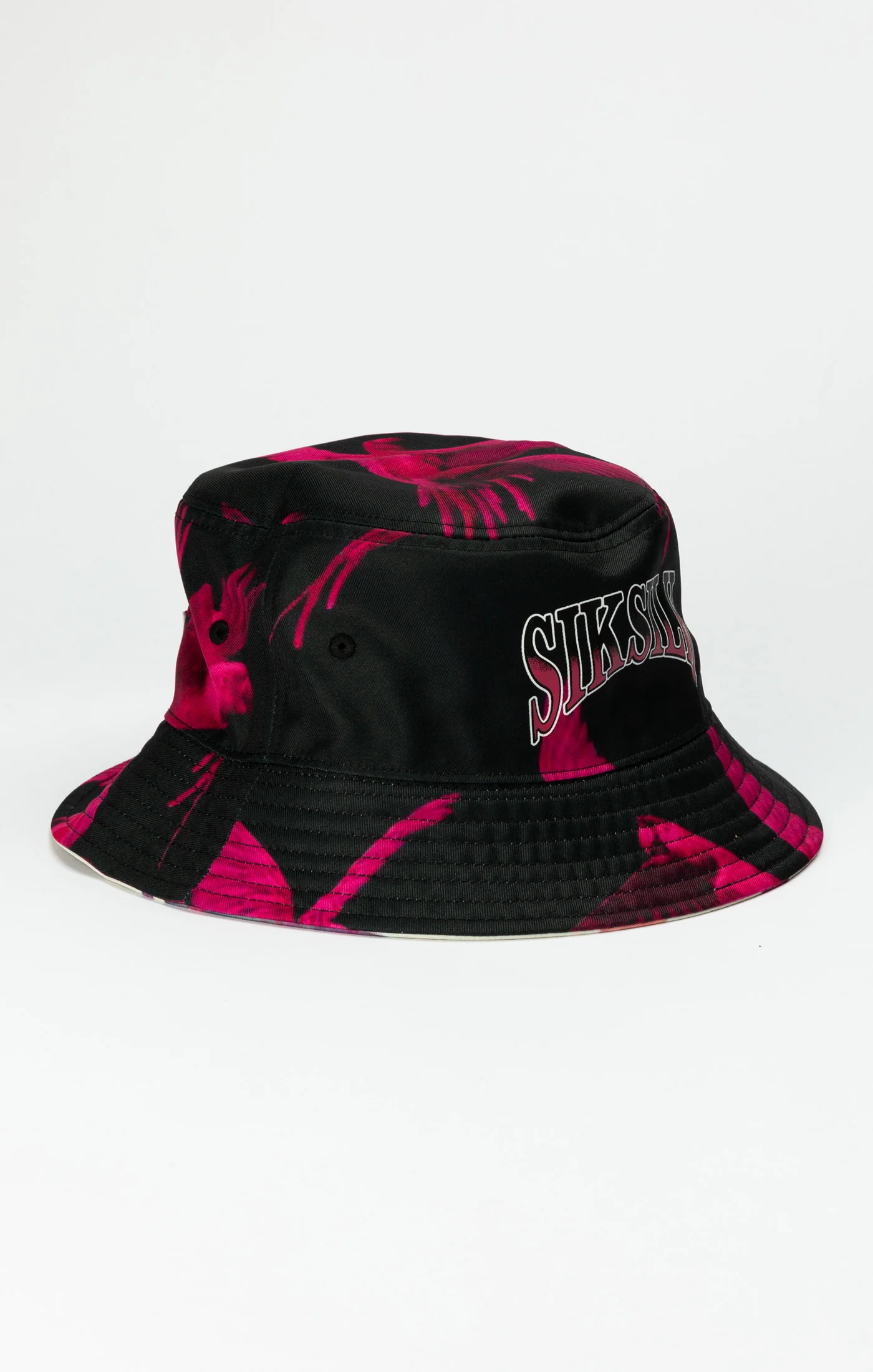 Black Reversable Printed Bucket Hat - Image 3