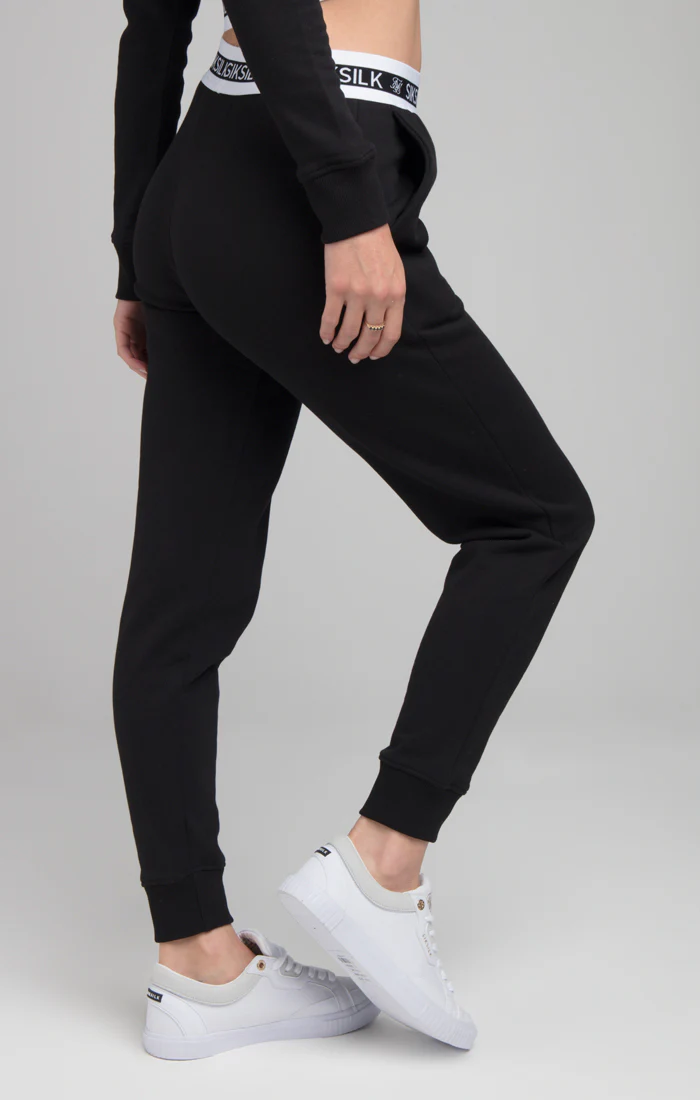 SikSilk Revert Fleece Track Pants - Black - Image 2