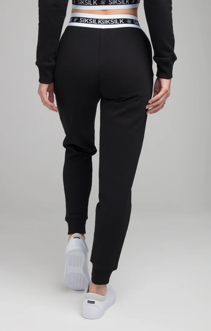 SikSilk Revert Fleece Track Pants - Black - Image 3