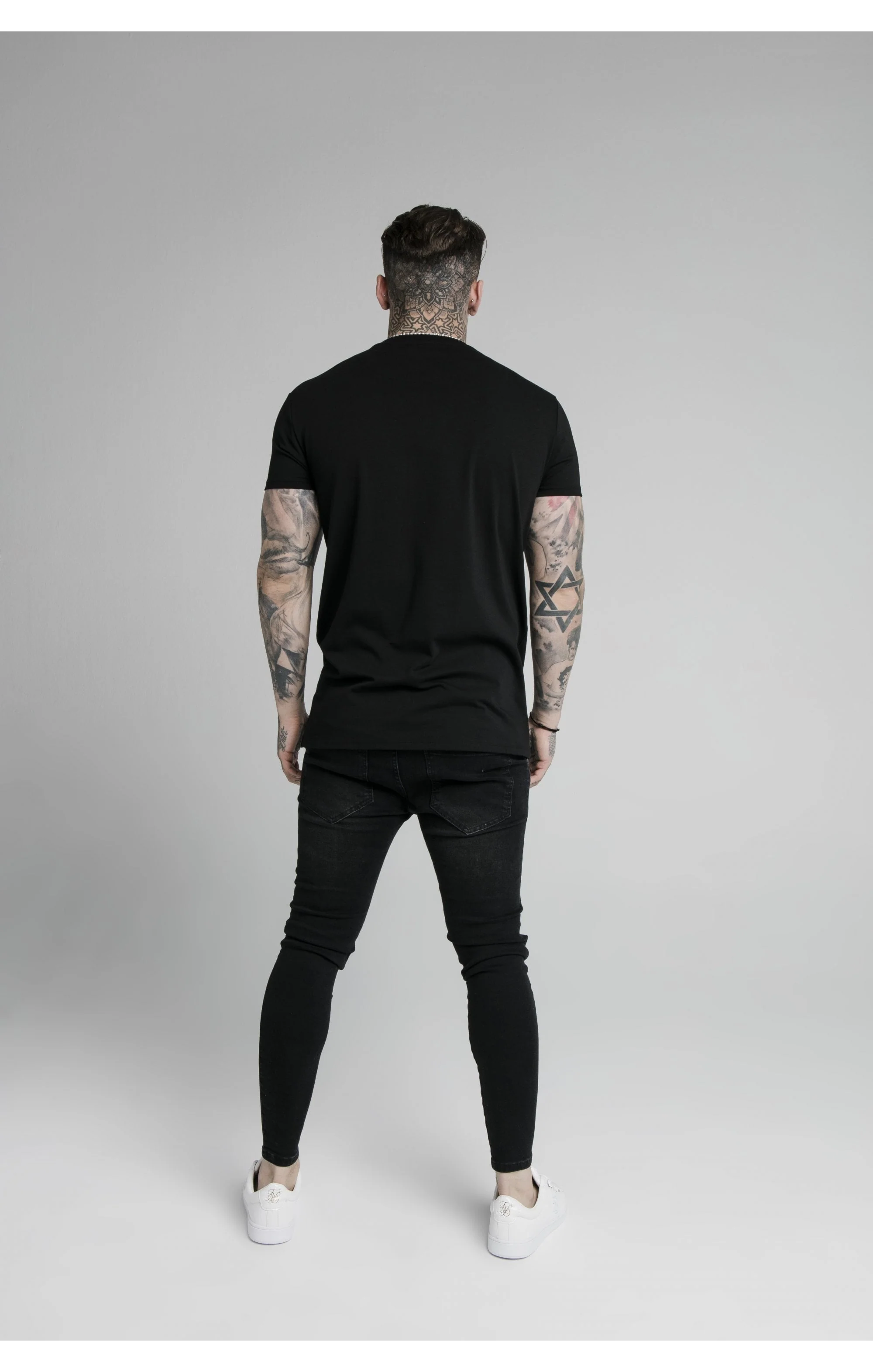 SikSilk Rhinestone Lion Tee - Black - Image 6