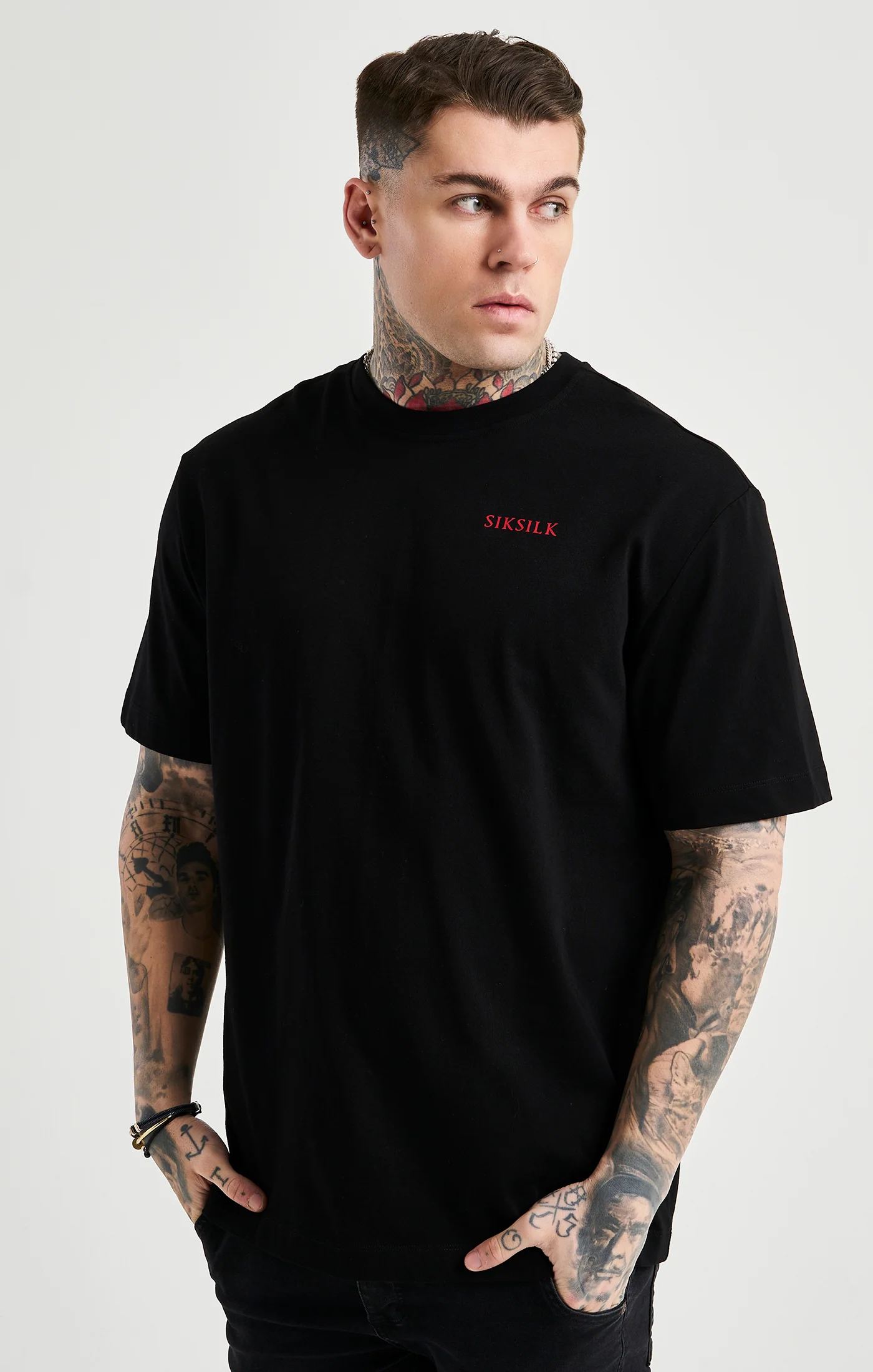 Black Rhinestone Oversized T-Shirt - Image 2