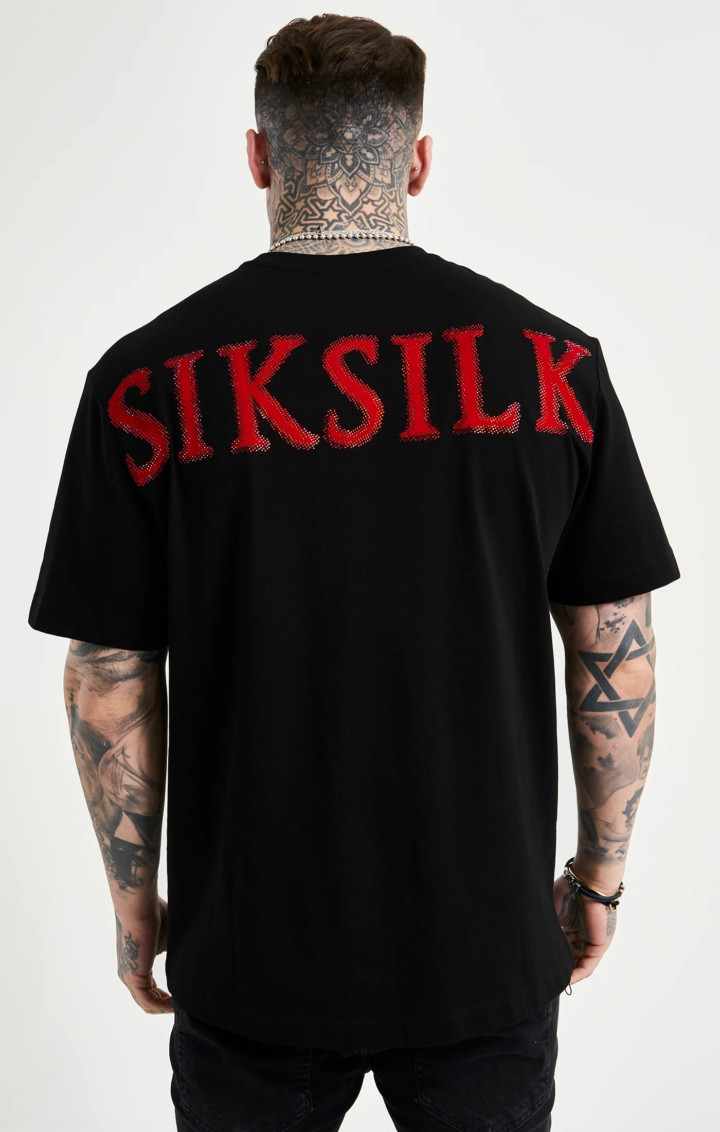 Black Rhinestone Oversized T-Shirt - Image 3