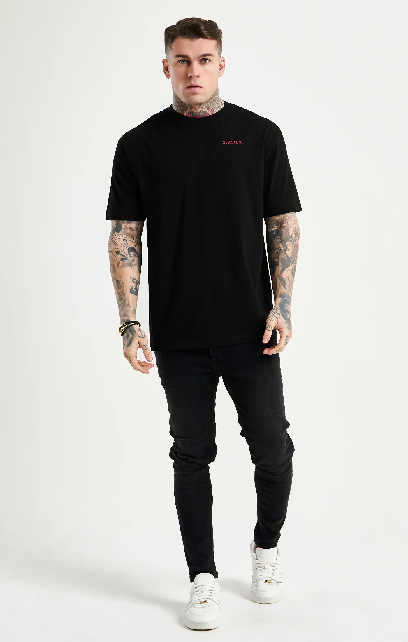 Black Rhinestone Oversized T-Shirt - Image 5