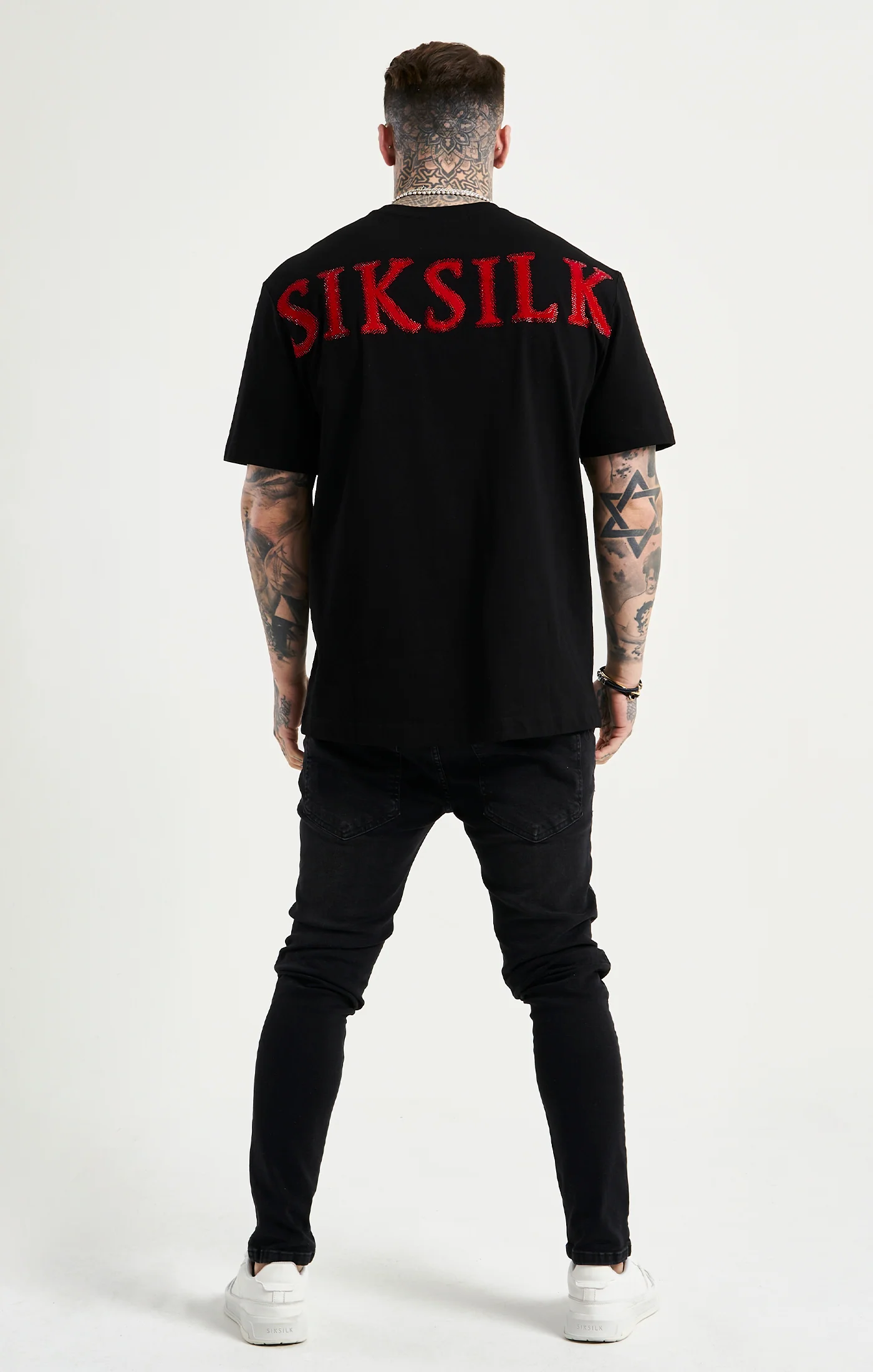 Black Rhinestone Oversized T-Shirt - Image 6