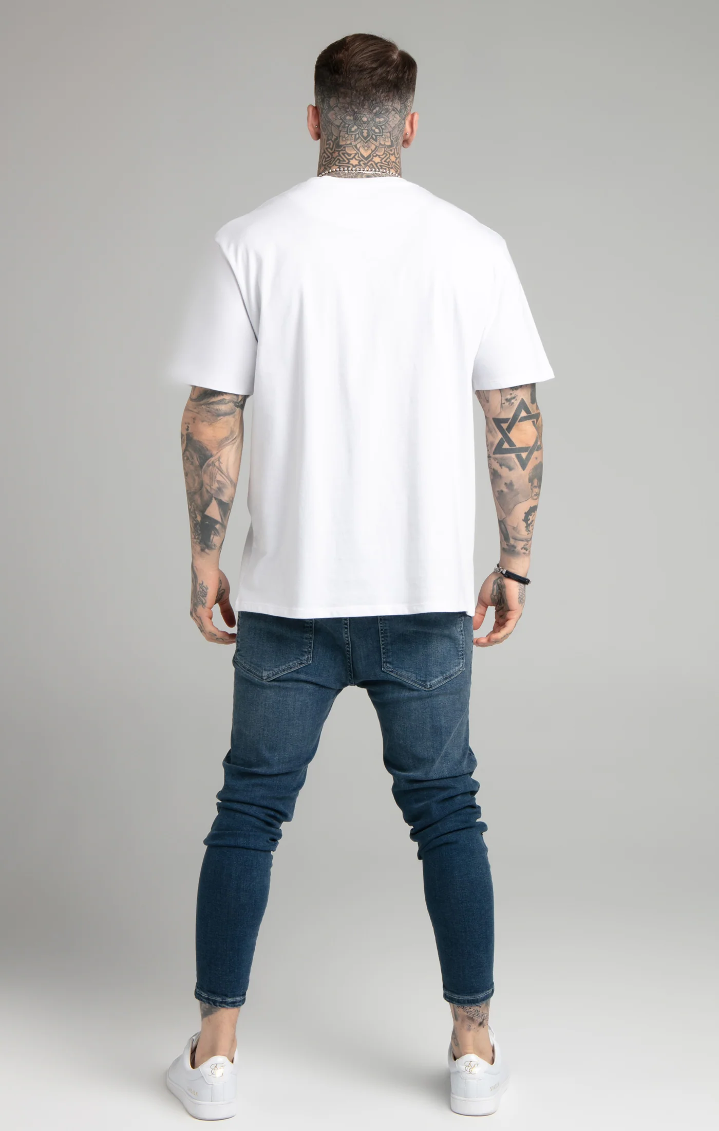 White Rhinestone Oversized T-Shirt - Image 5