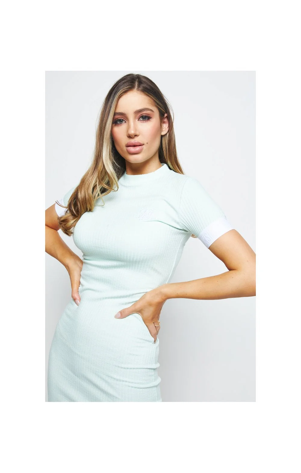 SikSilk Rib Dress - Mint