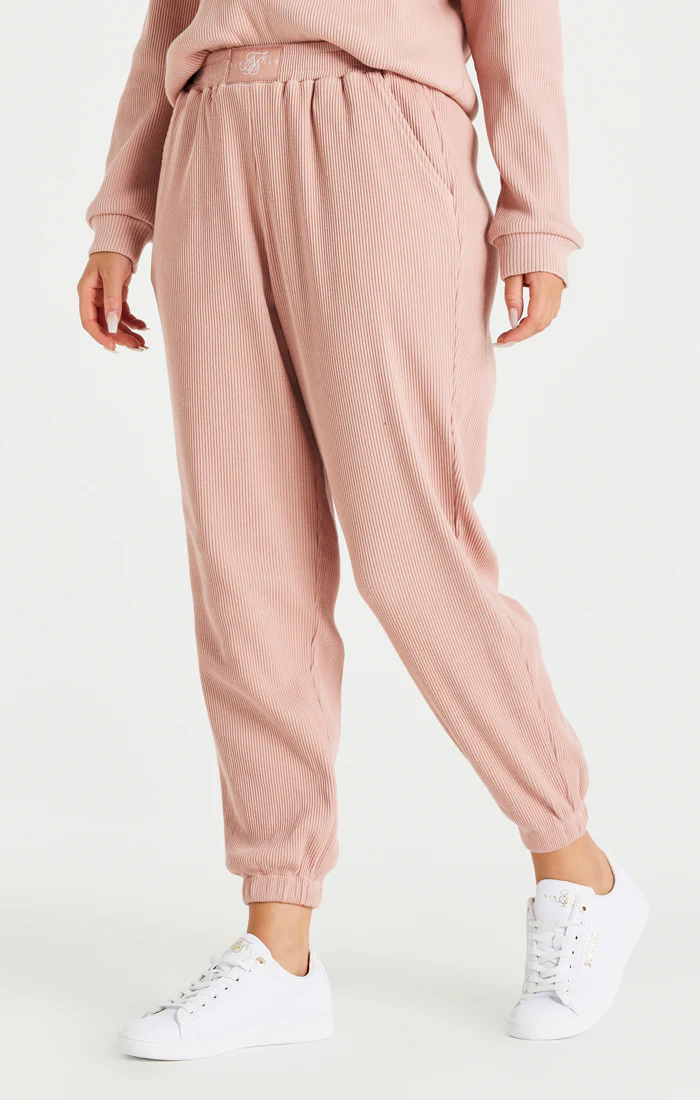 SikSilk Rib Joggers - Pink