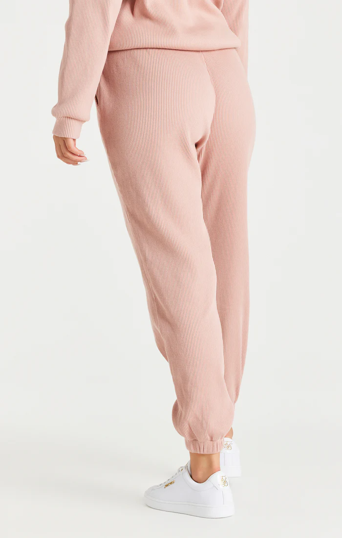 SikSilk Rib Joggers - Pink - Image 5