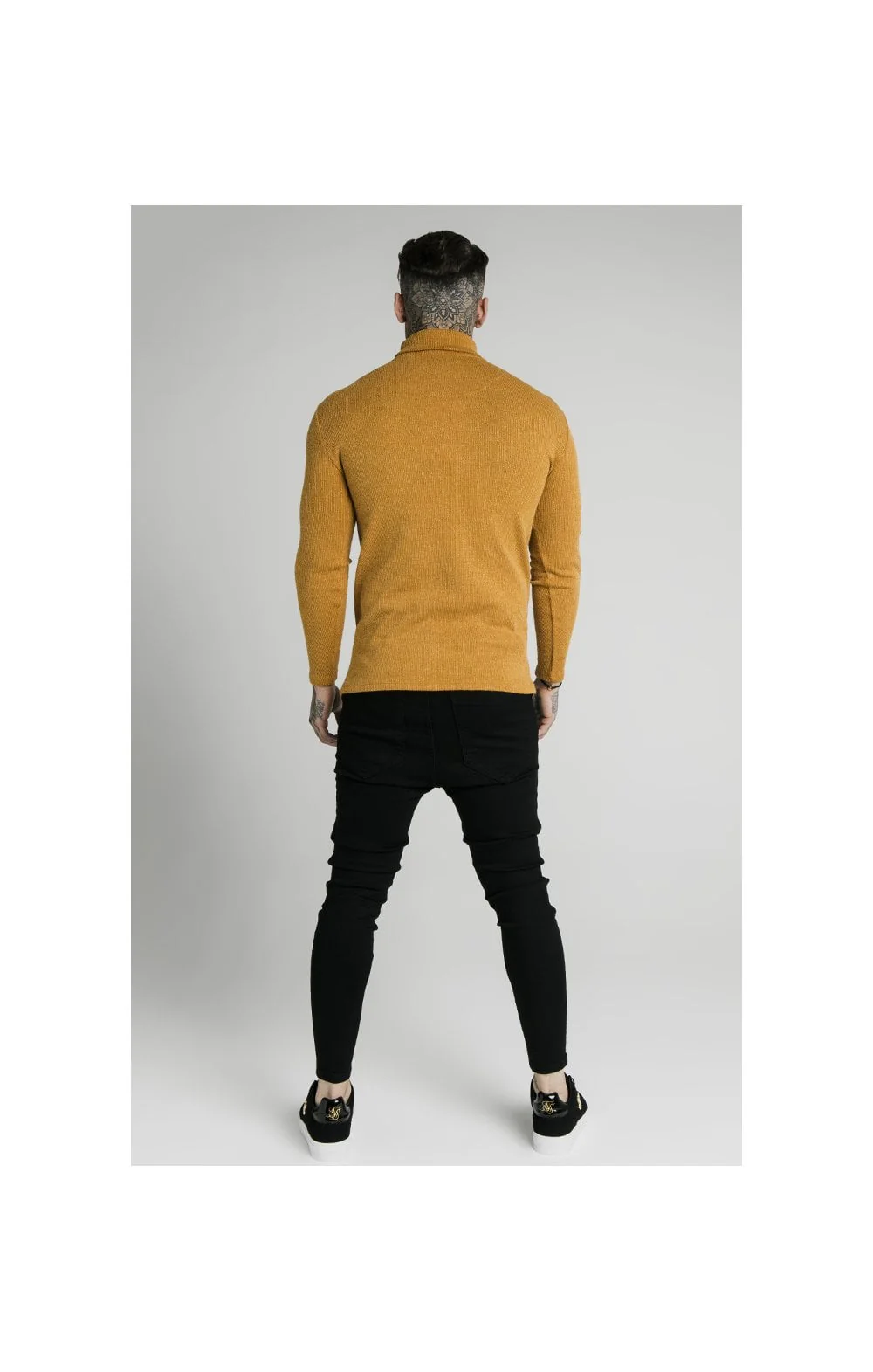 SikSilk Rib Turtle Neck - Yellow - Image 5