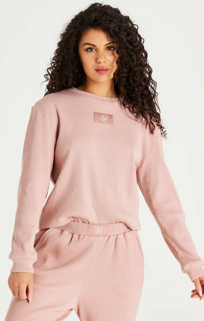 SikSilk Ribbed Sweater - Pink - Image 2