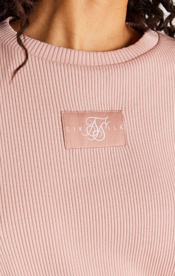 SikSilk Ribbed Sweater - Pink - Image 3