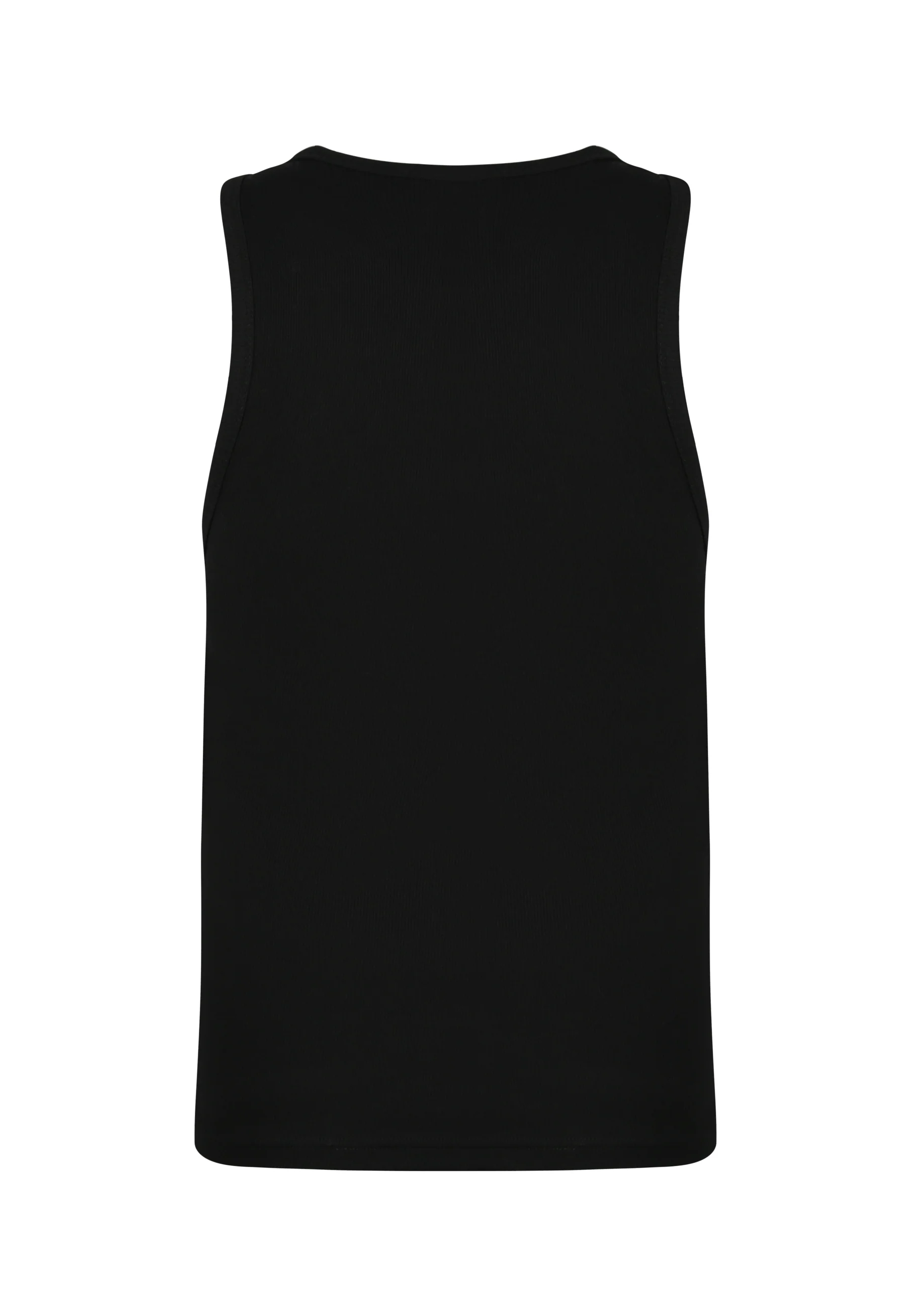 Black Ribbed Vest - Image 7