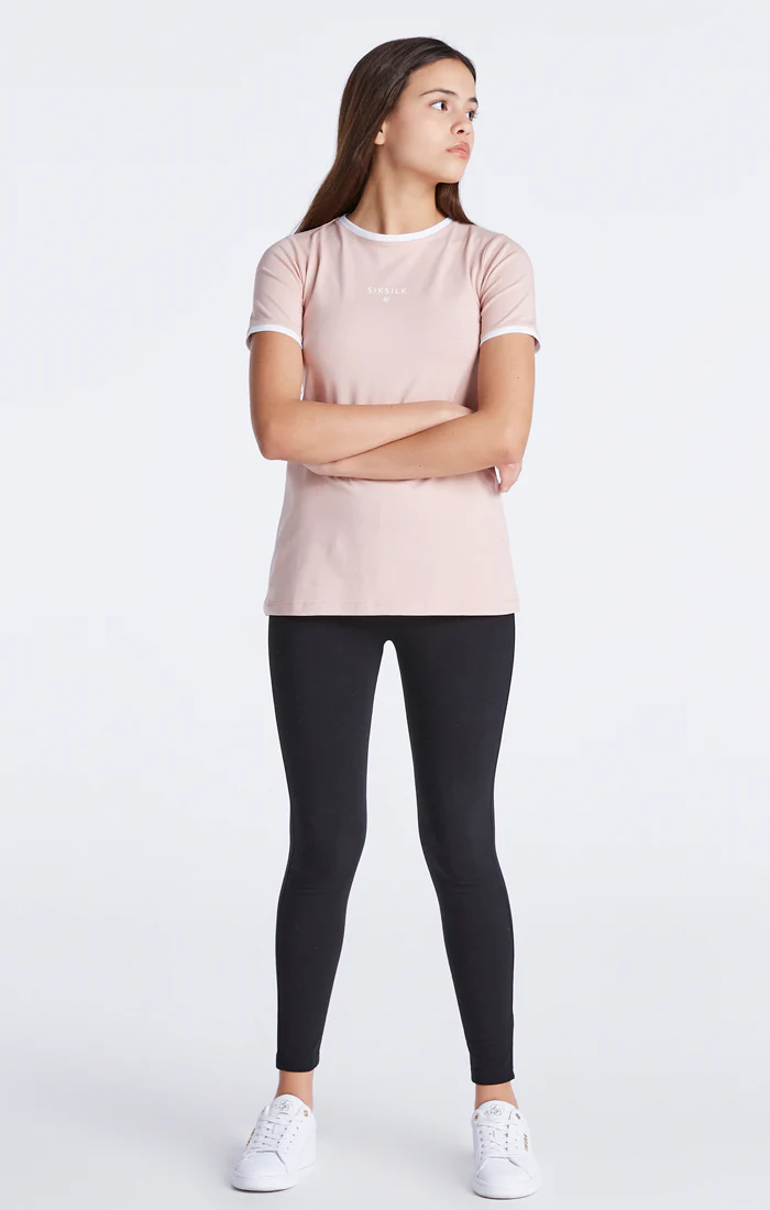 Girls Pink Ringer T-Shirt - Image 4