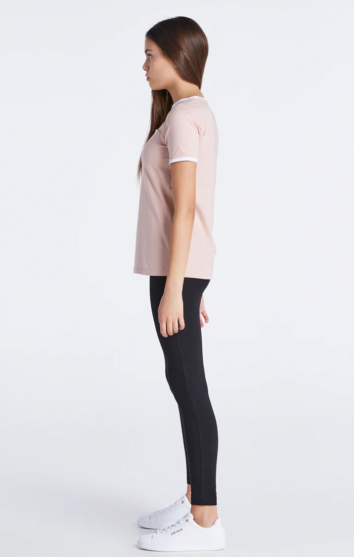 Girls Pink Ringer T-Shirt - Image 5