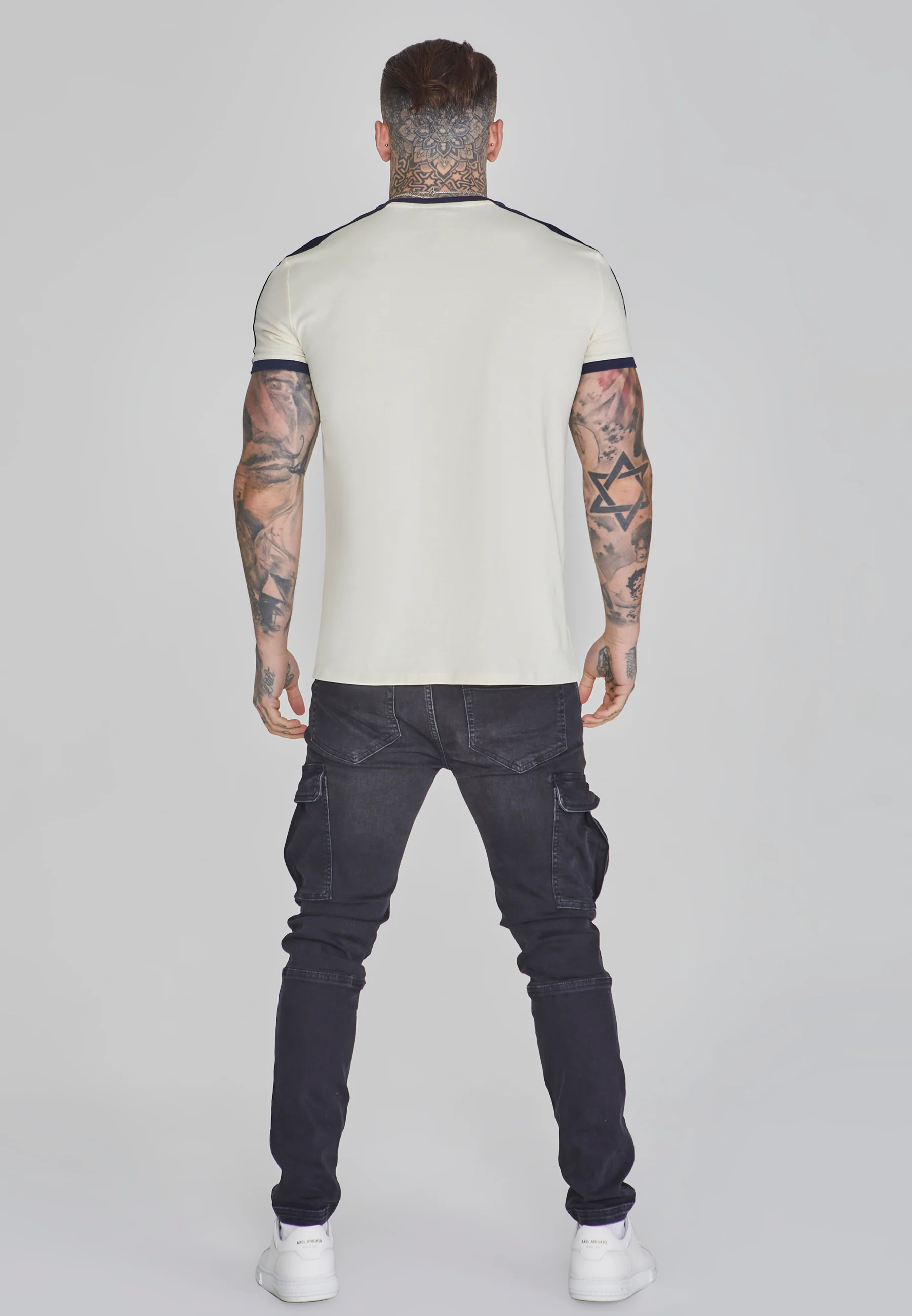 Ecru Ringer T-Shirt - Image 5