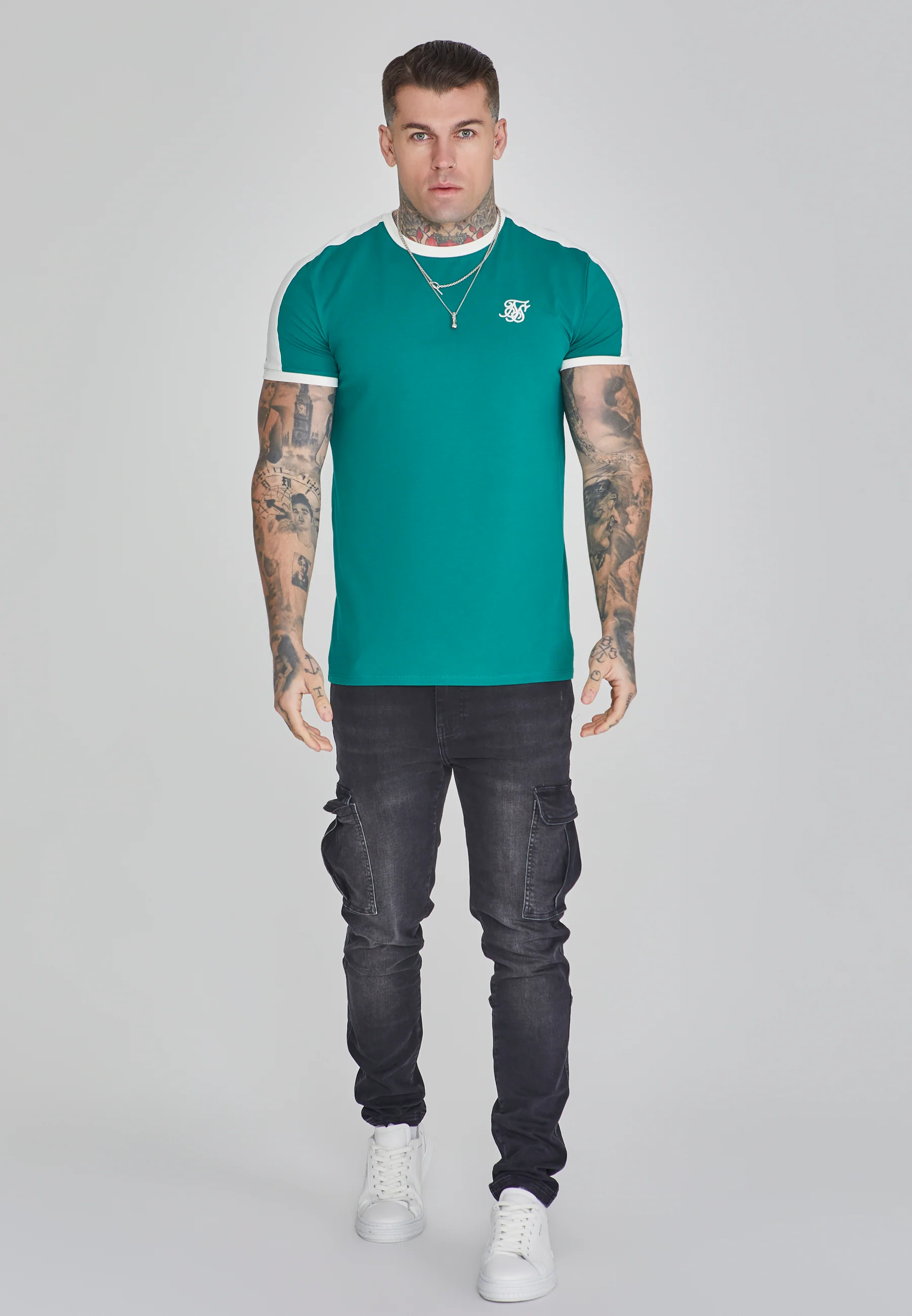 Green Ringer T-Shirt - Image 2