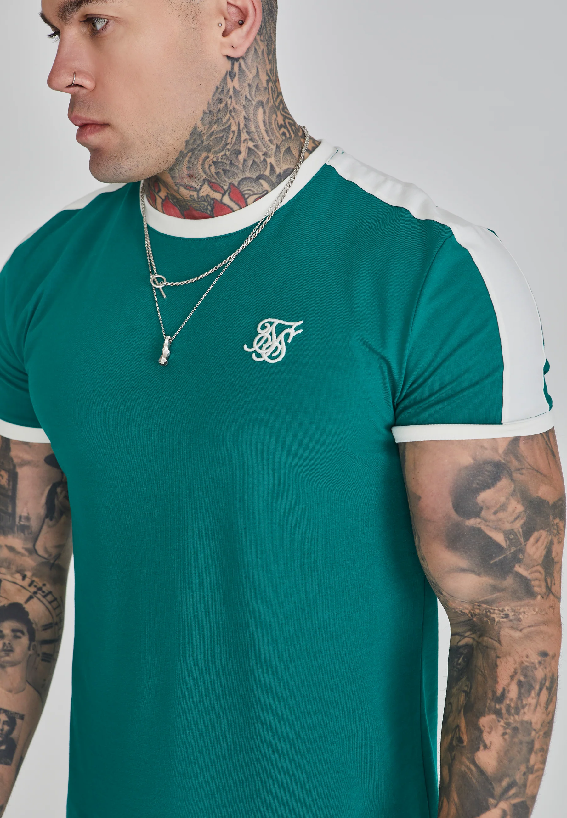 Green Ringer T-Shirt - Image 3