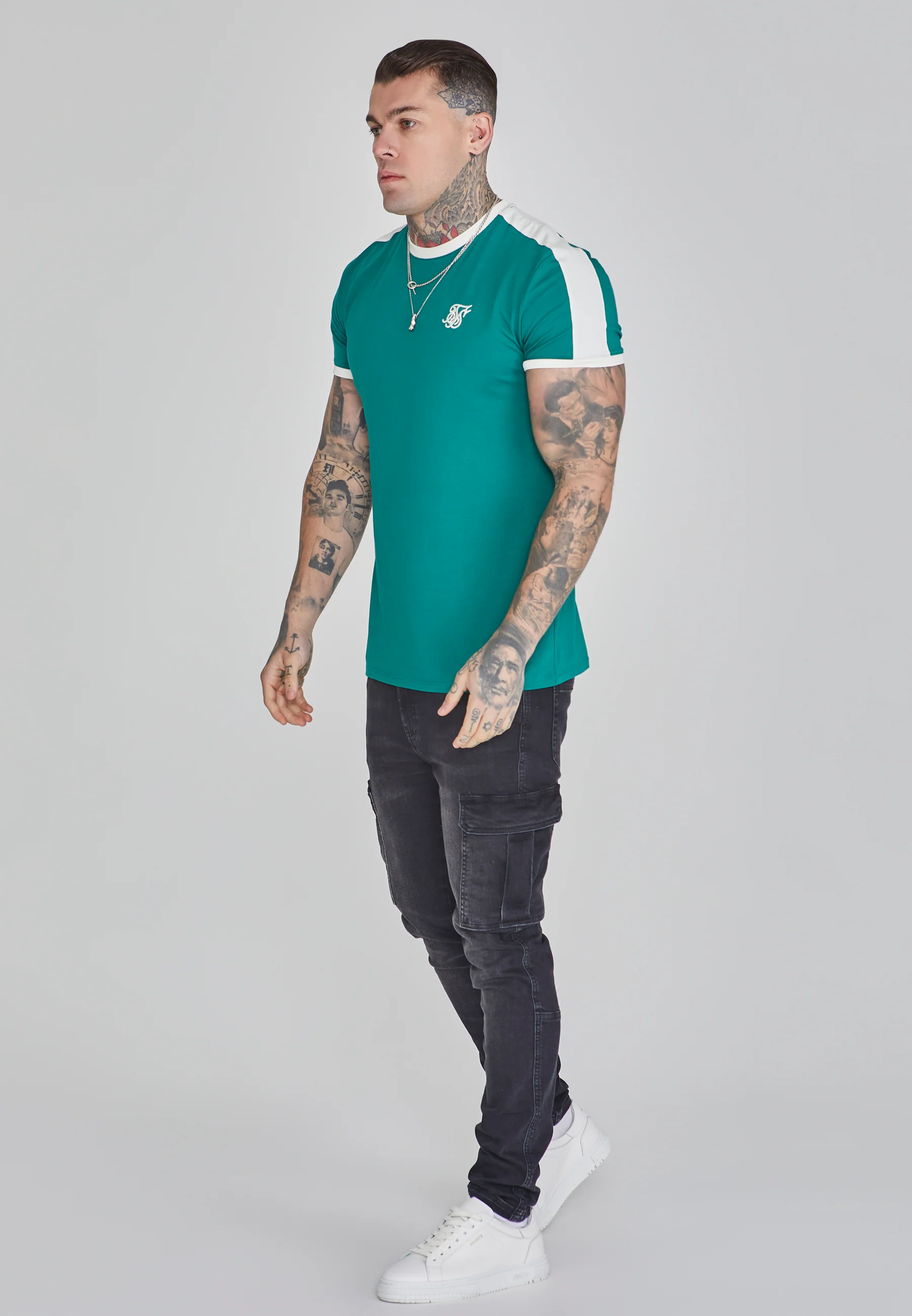 Green Ringer T-Shirt - Image 4