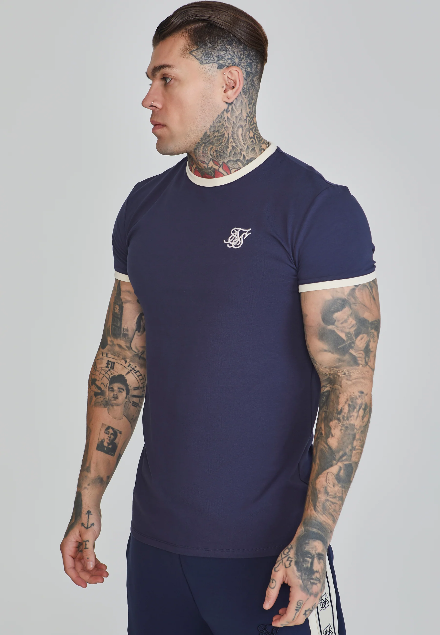 Navy Ringer T-Shirt
