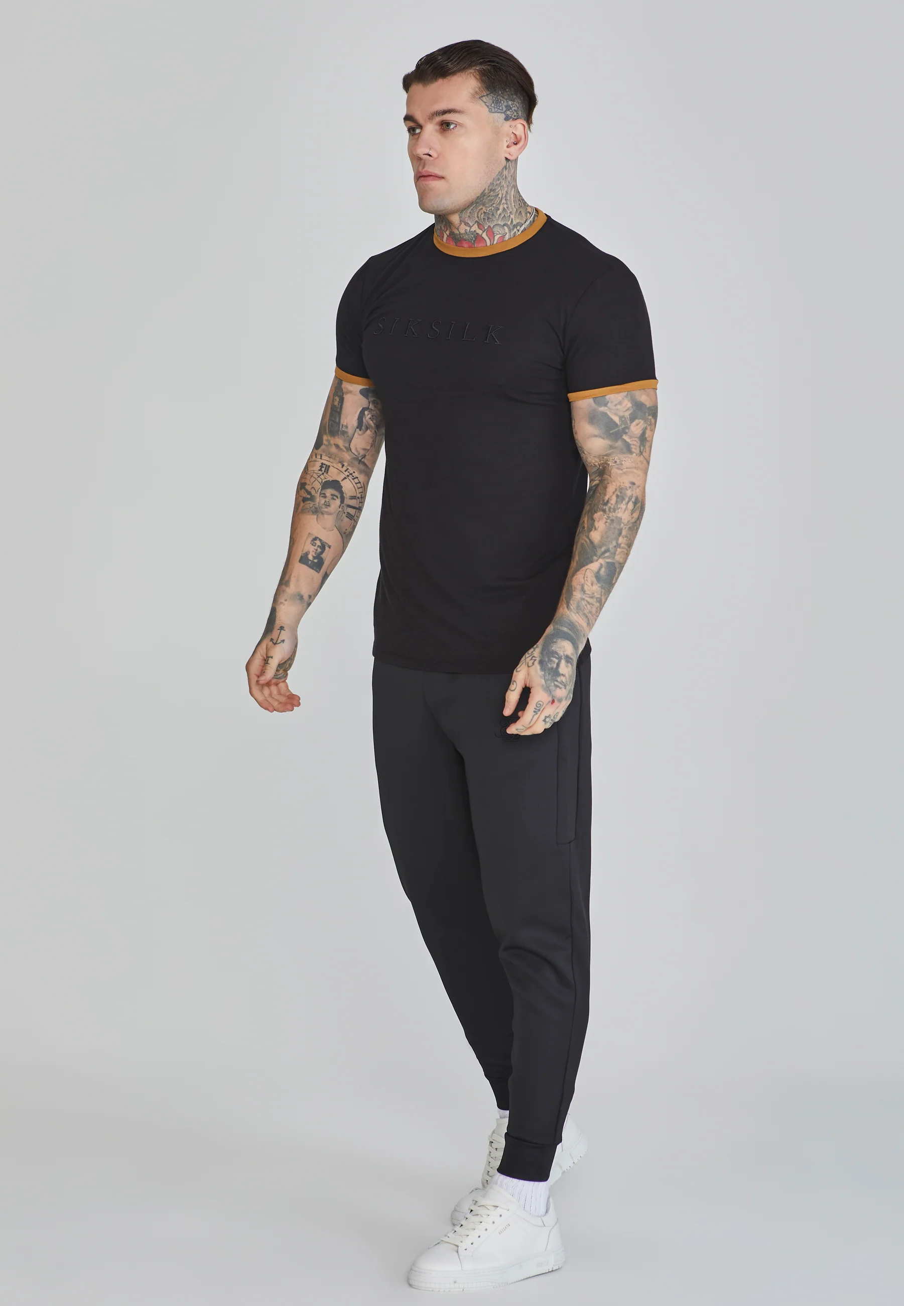 Black Ringer T-Shirt - Image 4