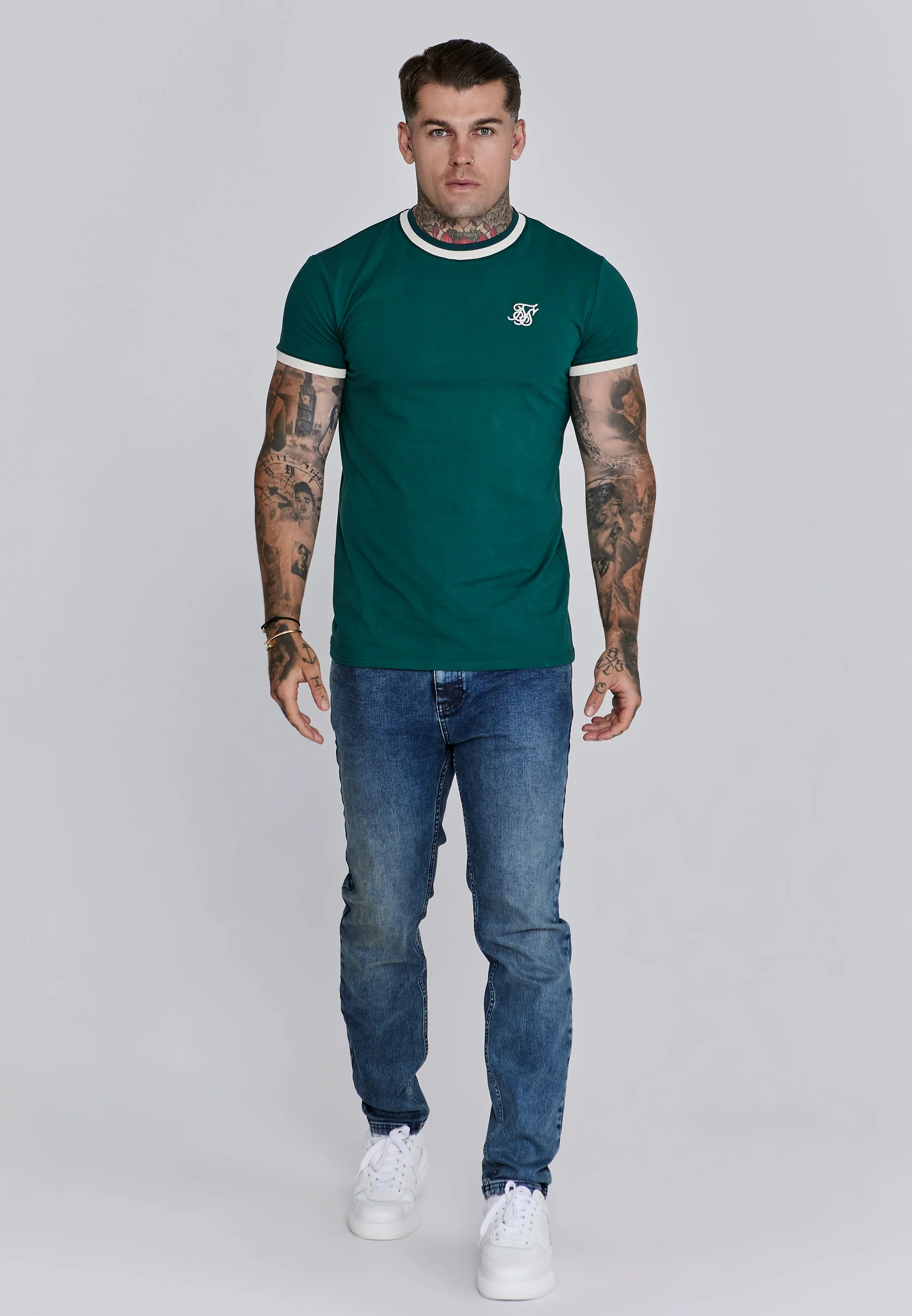 Green Ringer T-Shirt - Image 2