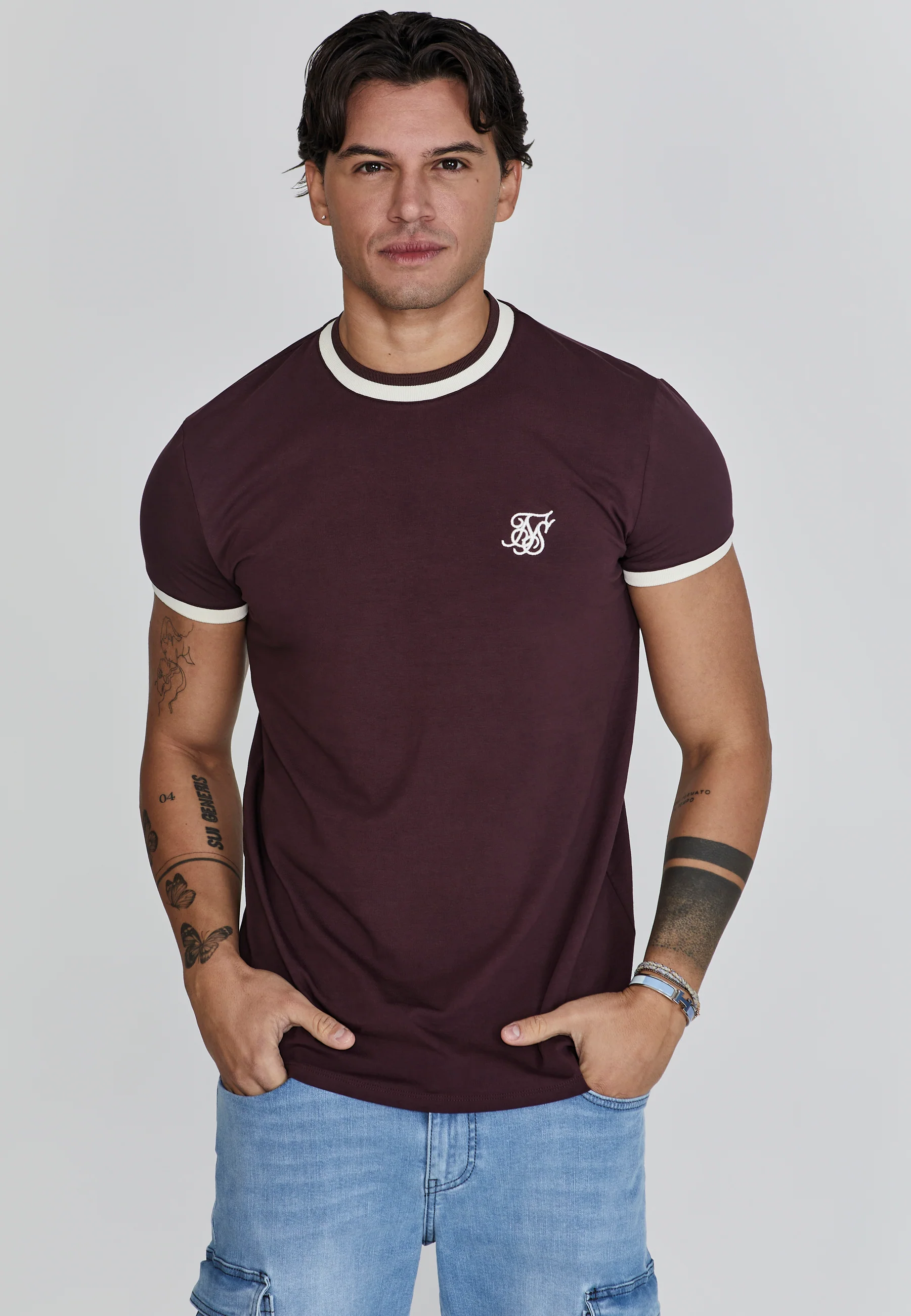 Burgundy Ringer T-Shirt