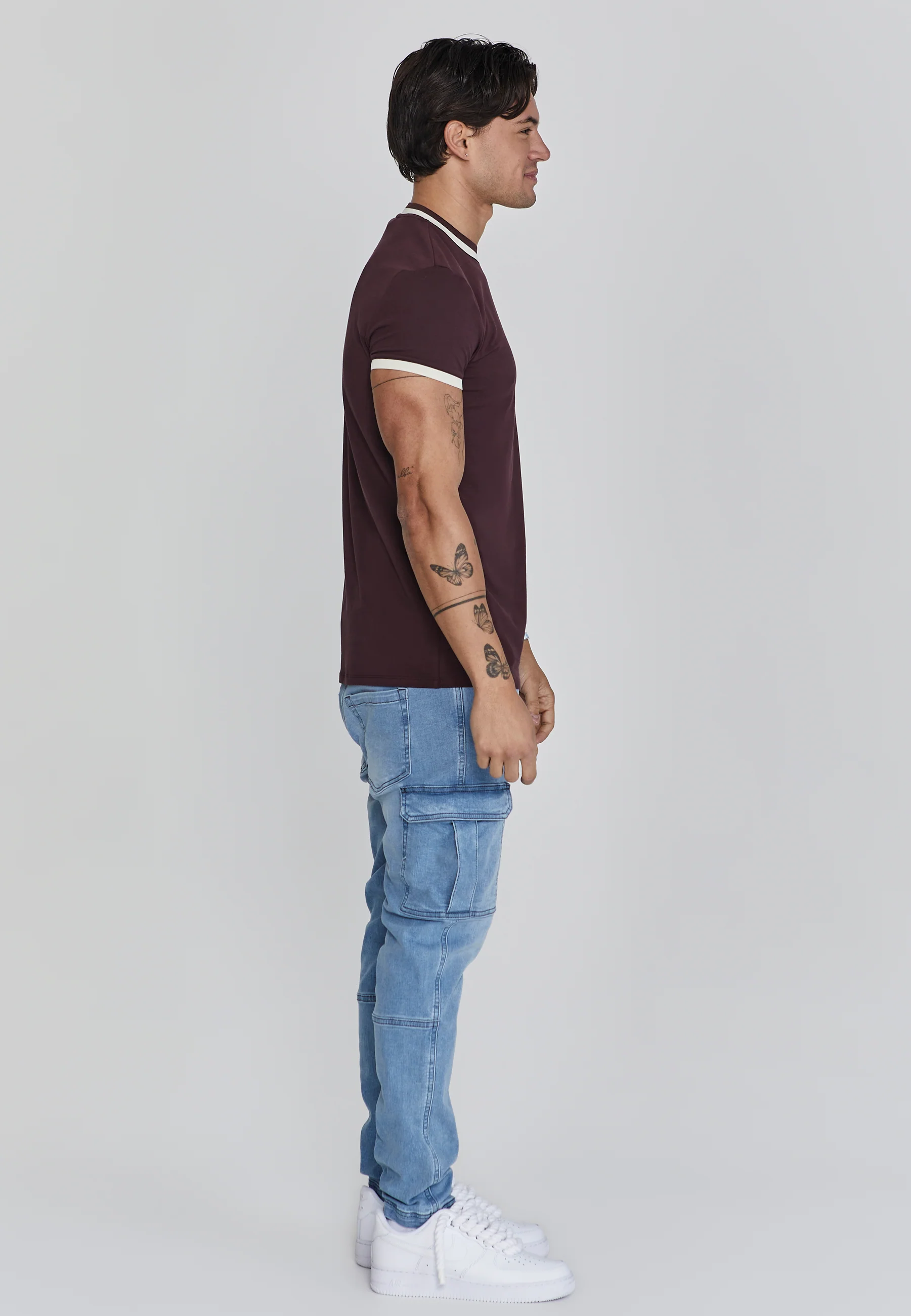 Burgundy Ringer T-Shirt - Image 4