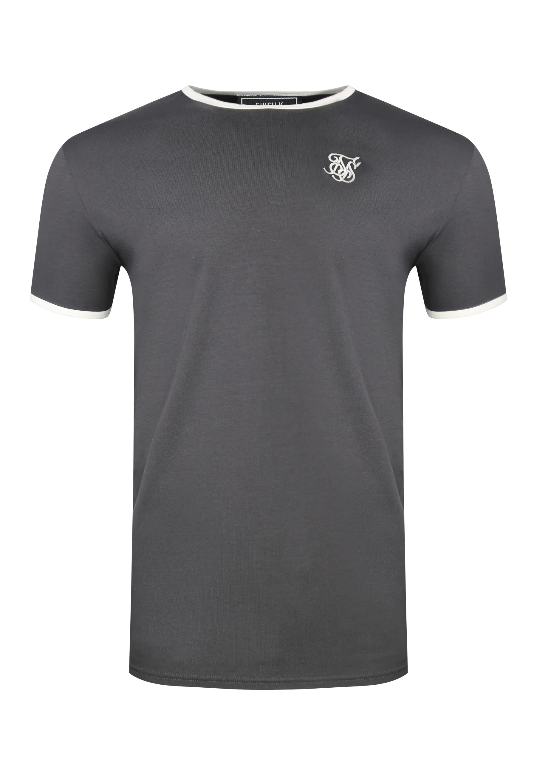 Grey and Ecru Ringer T-Shirt - Image 6