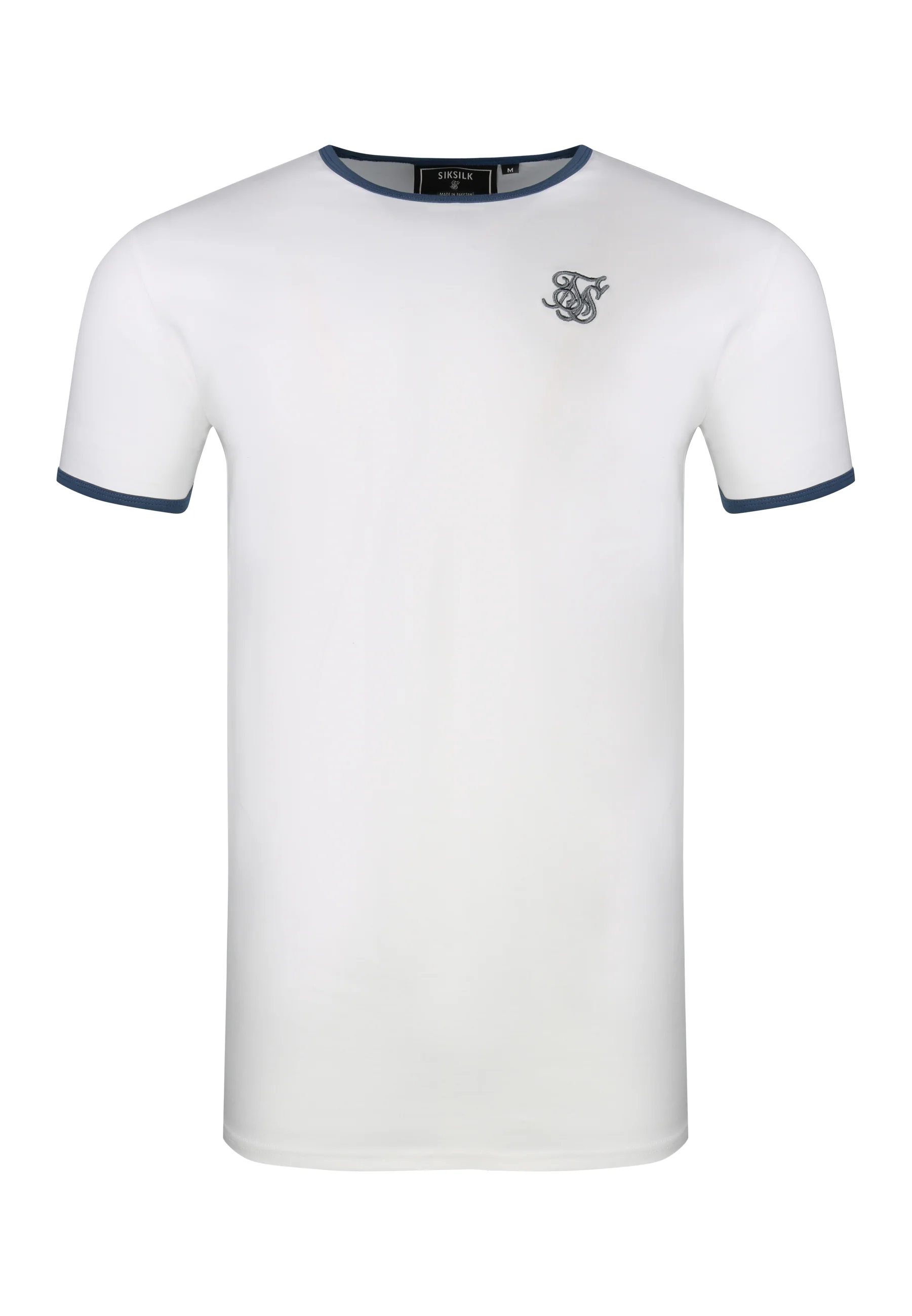 White and Blue Ringer T-Shirt - Image 6