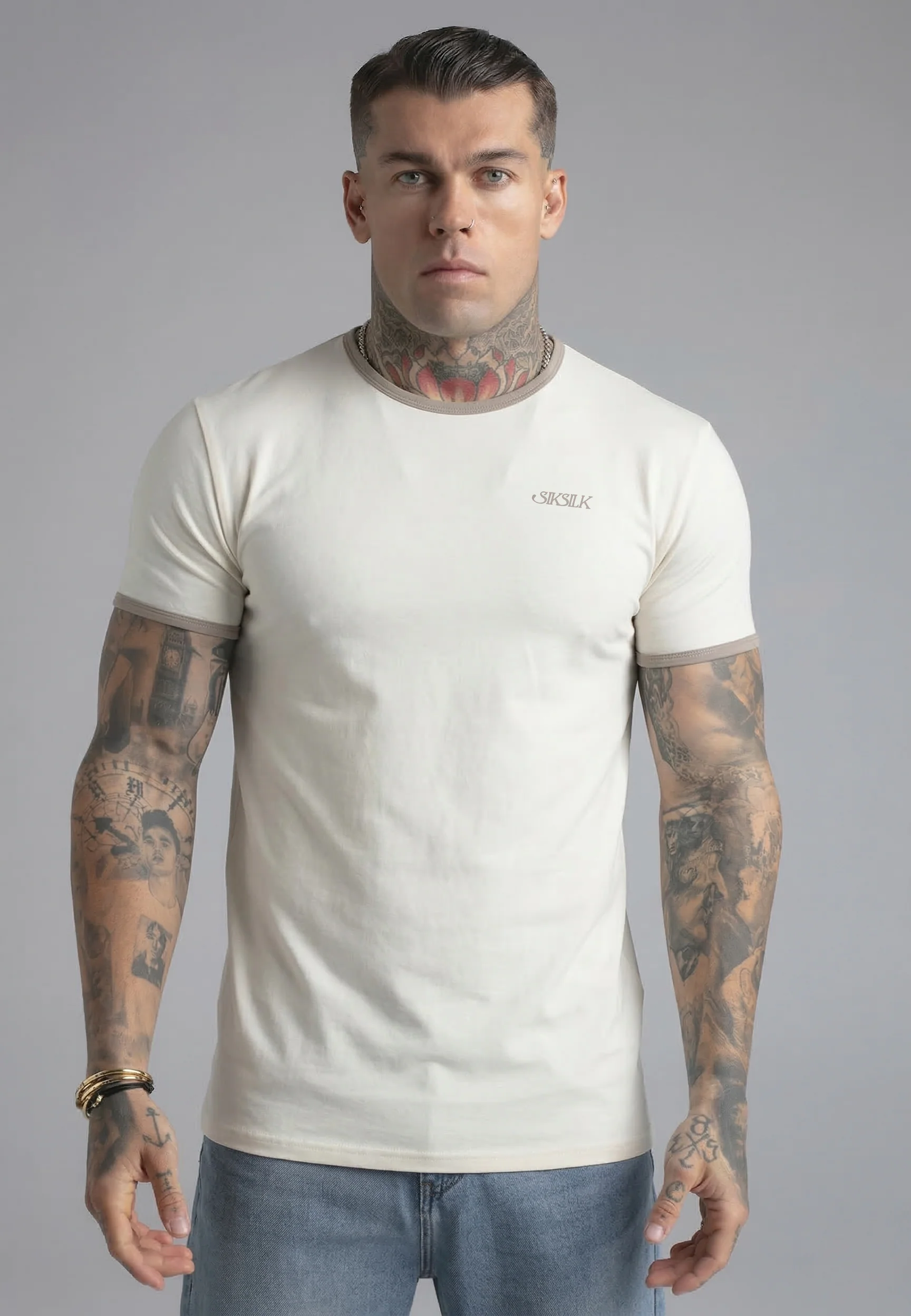 Ecru Ringer T-Shirt
