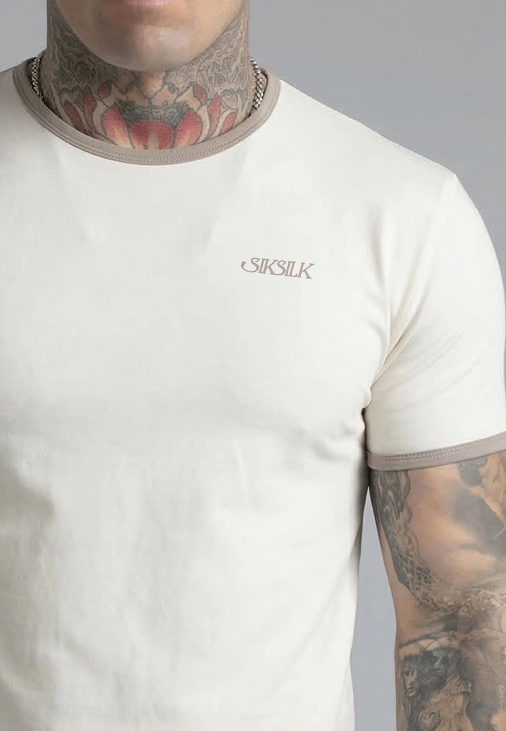 Ecru Ringer T-Shirt - Image 2