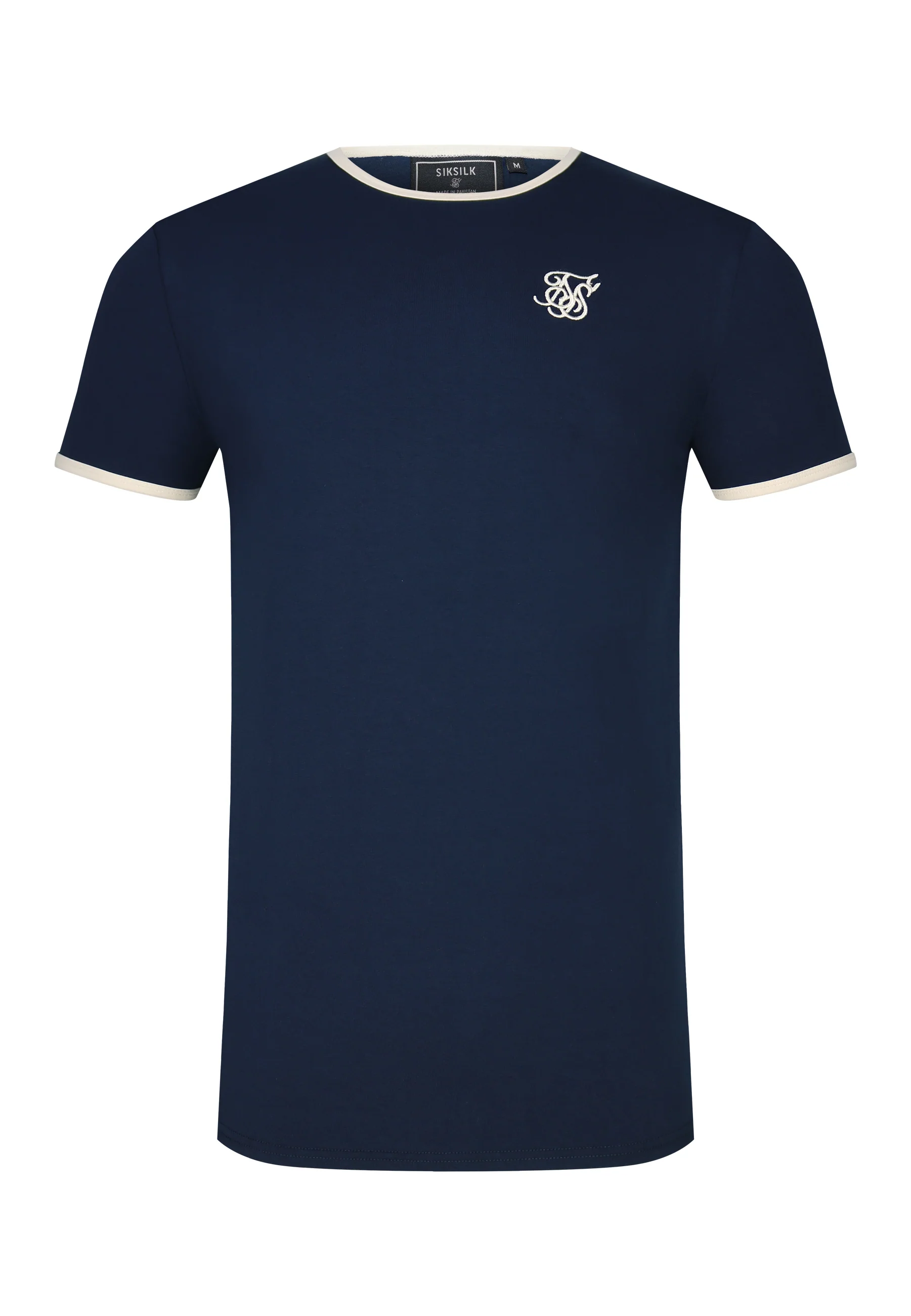 Navy and Ecru Ringer T-Shirt - Image 6