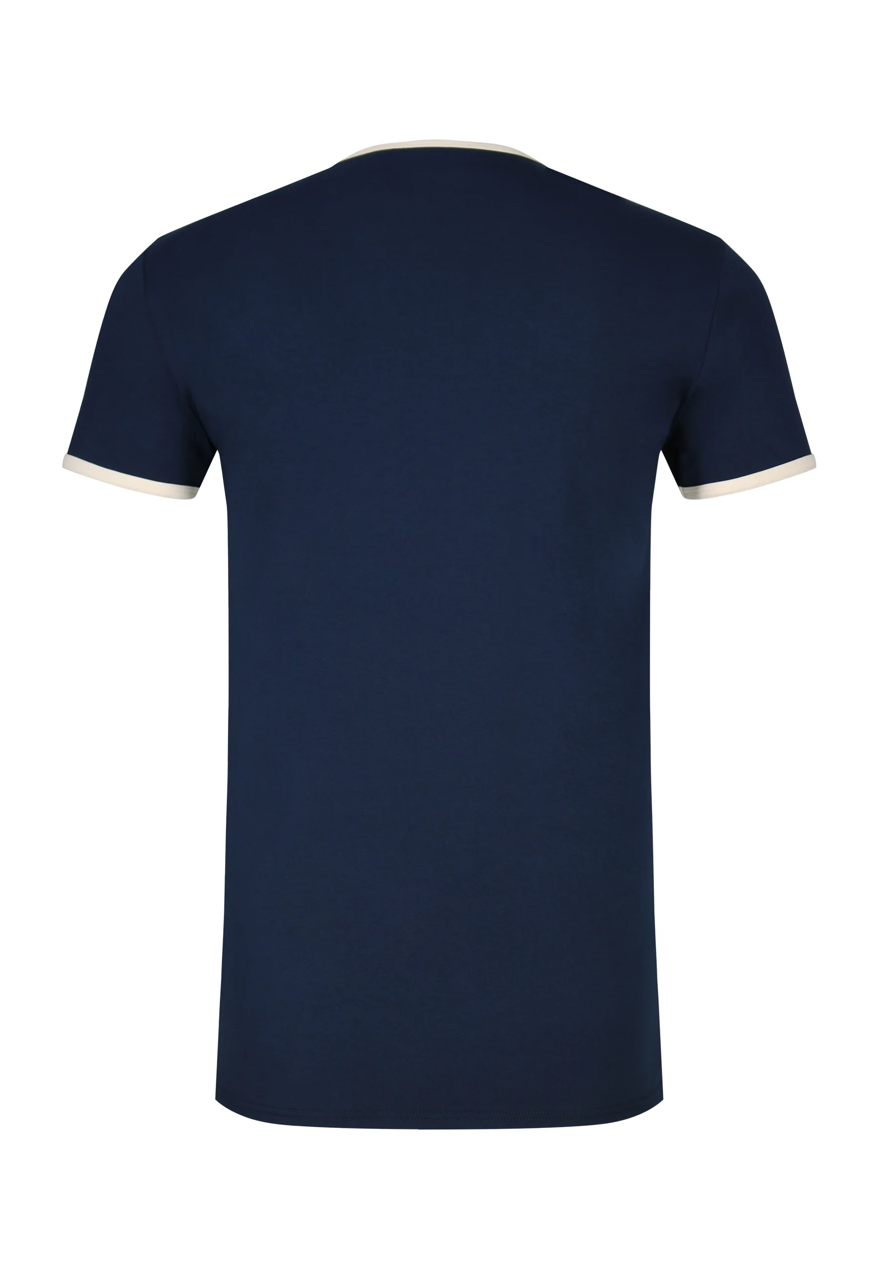 Navy and Ecru Ringer T-Shirt - Image 7