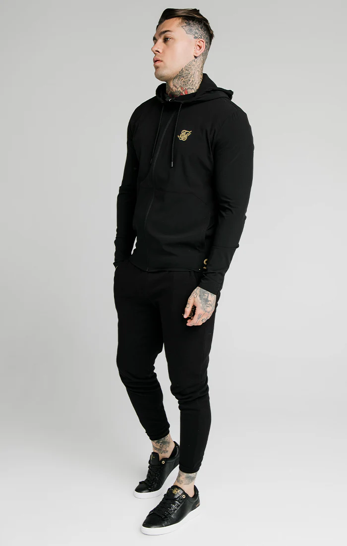 SikSilk RipStop Agility Zip Through Hoodie – Black - Image 2