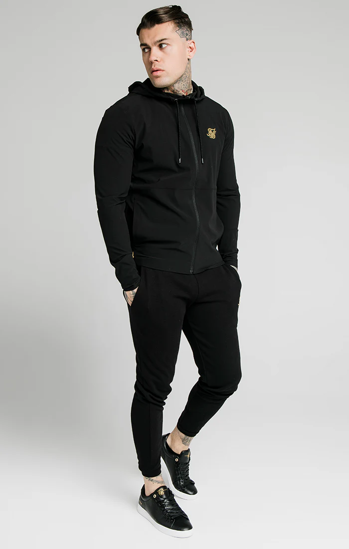 SikSilk RipStop Agility Zip Through Hoodie – Black - Image 4