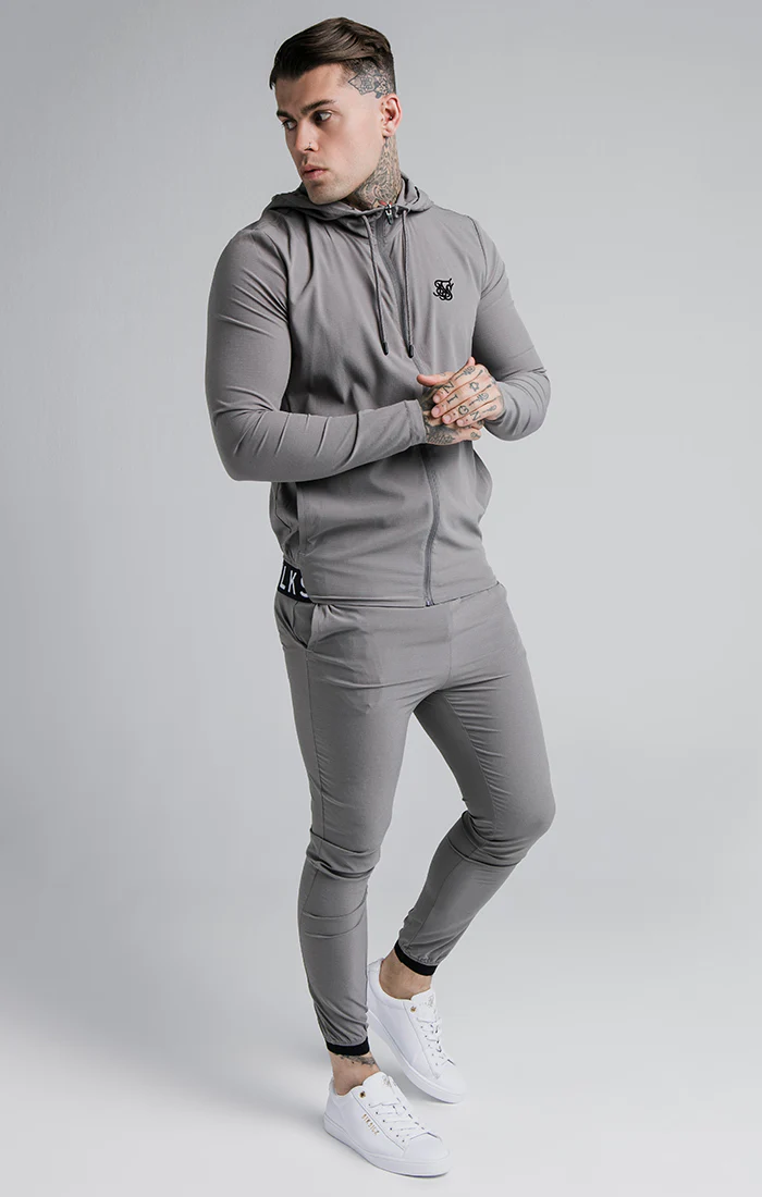 SikSilk RipStop Agility Zip Through Hoodie – Grey - Image 4