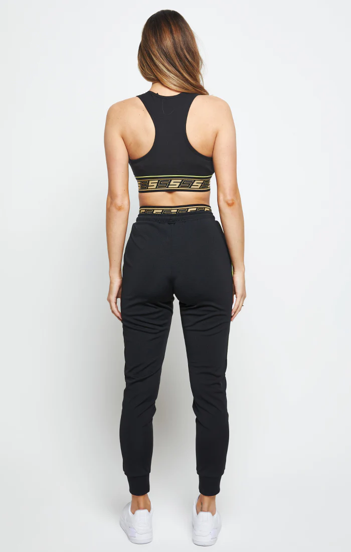 SikSilk Roma Tape Bralette - Black - Image 5