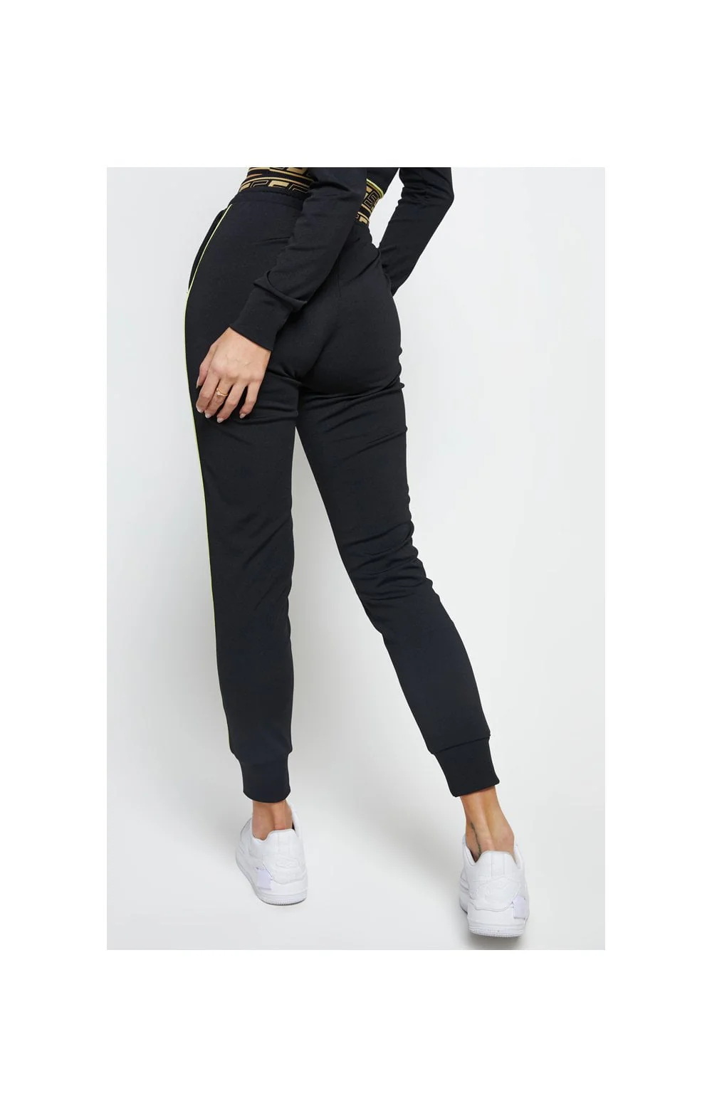 SikSilk Roma Tape Track Pants – Black - Image 2