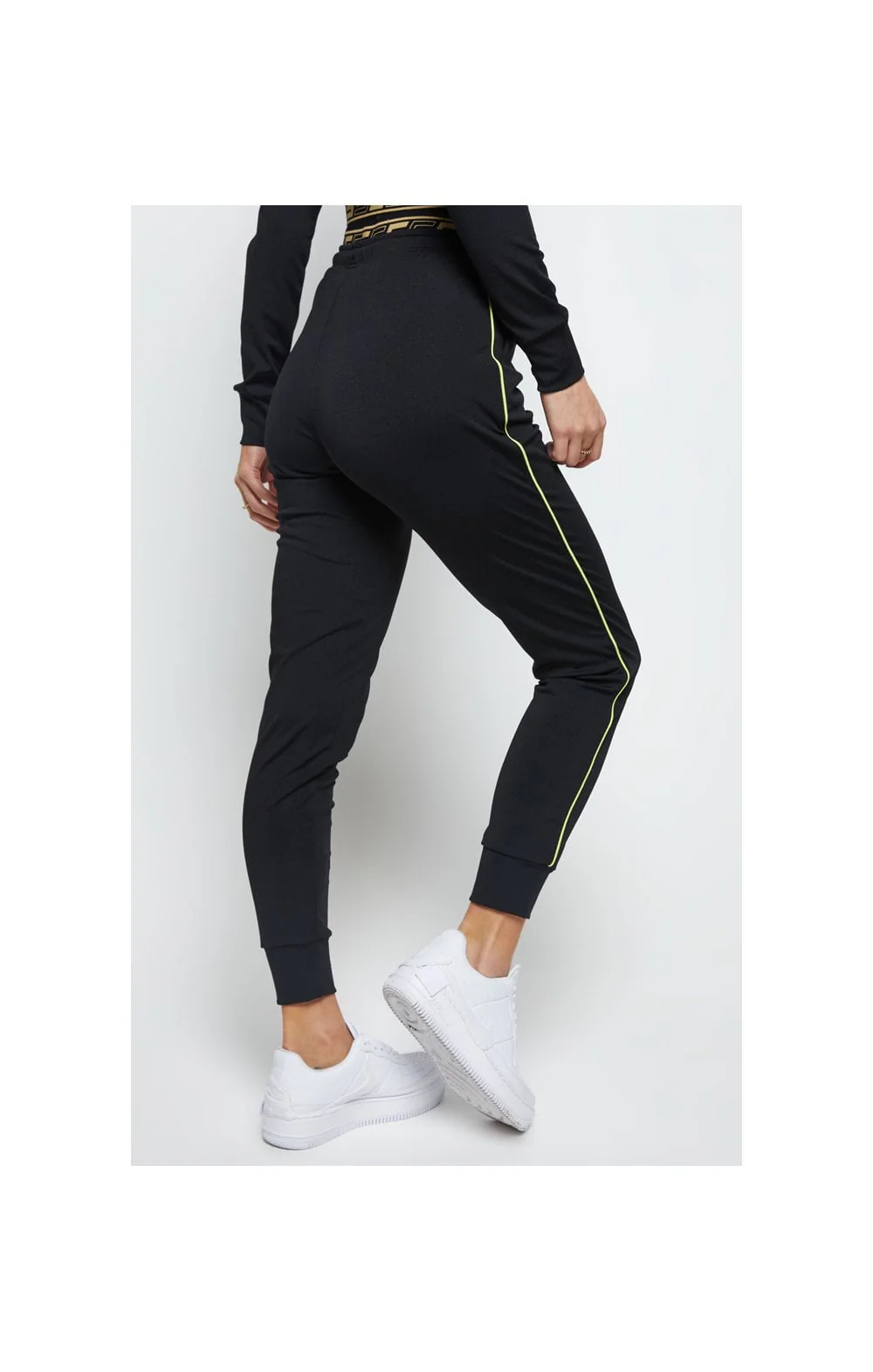 SikSilk Roma Tape Track Pants – Black - Image 4